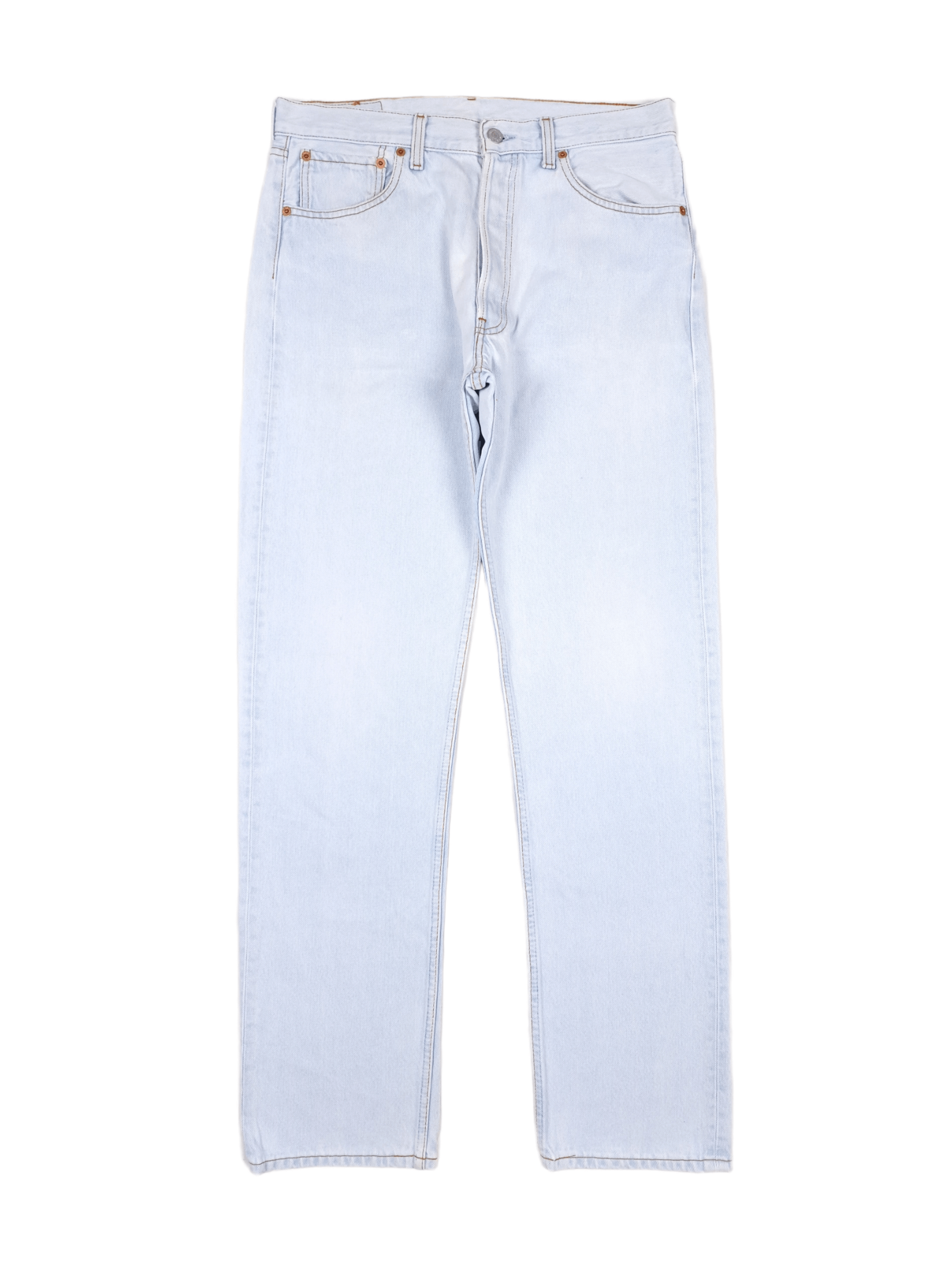 Levi's × Levi's Vintage Clothing × Vintage 💎 Size 34/34 Vintage 90s Levis 501 Baby Blue Washed Jeans Size US 34 / EU 50 - 1 Thumbnail