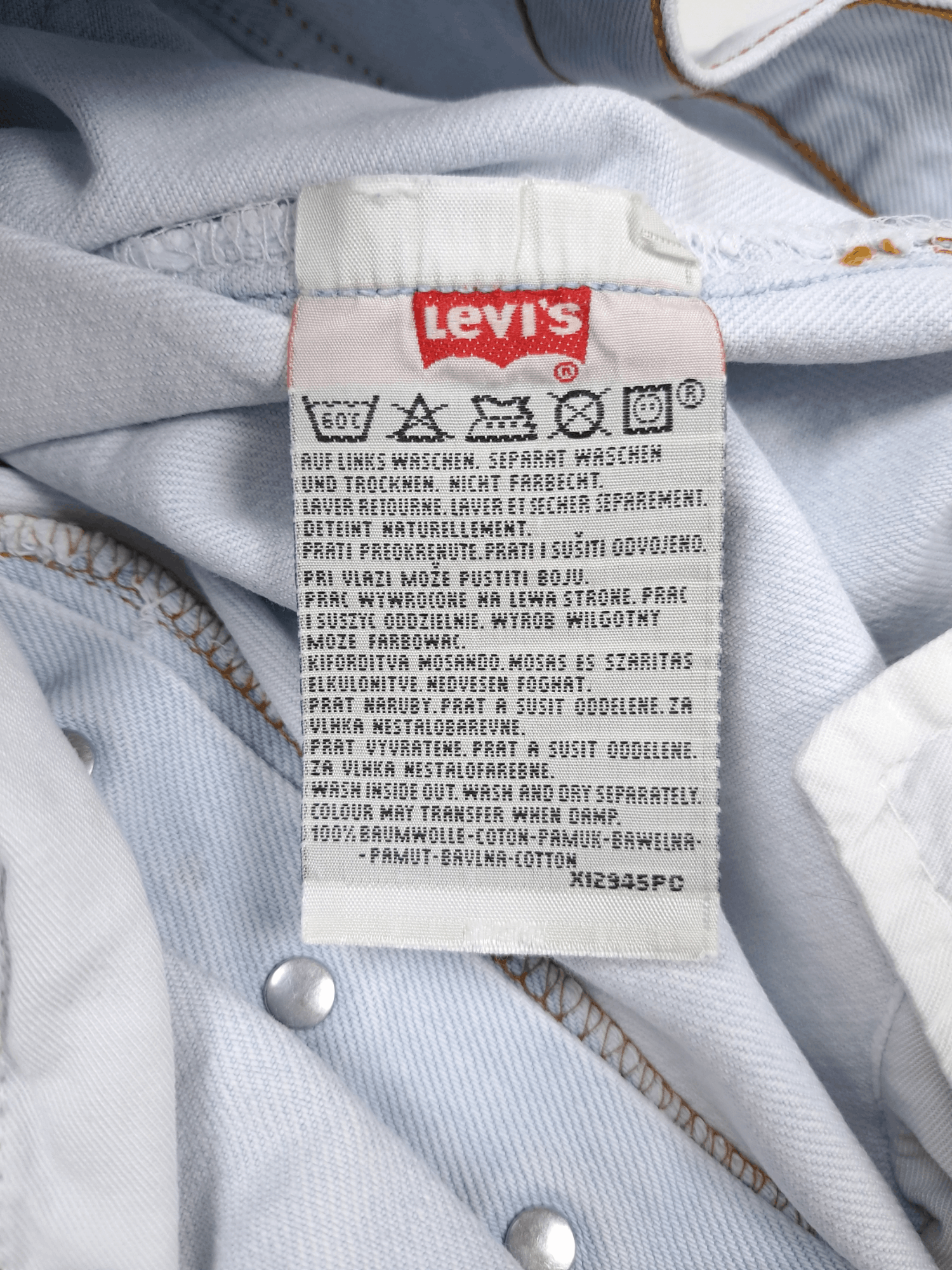 Levi's × Levi's Vintage Clothing × Vintage 💎 Size 34/34 Vintage 90s Levis 501 Baby Blue Washed Jeans Size US 34 / EU 50 - 8 Thumbnail