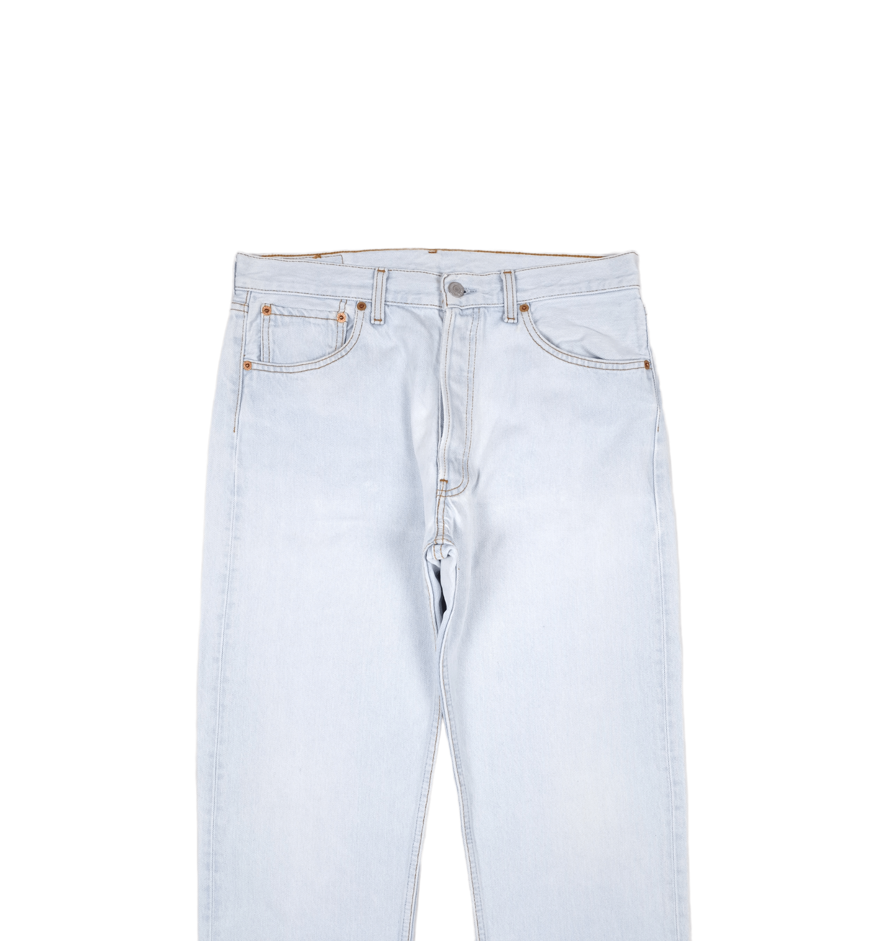 Levi's × Levi's Vintage Clothing × Vintage 💎 Size 34/34 Vintage 90s Levis 501 Baby Blue Washed Jeans Size US 34 / EU 50 - 3 Thumbnail