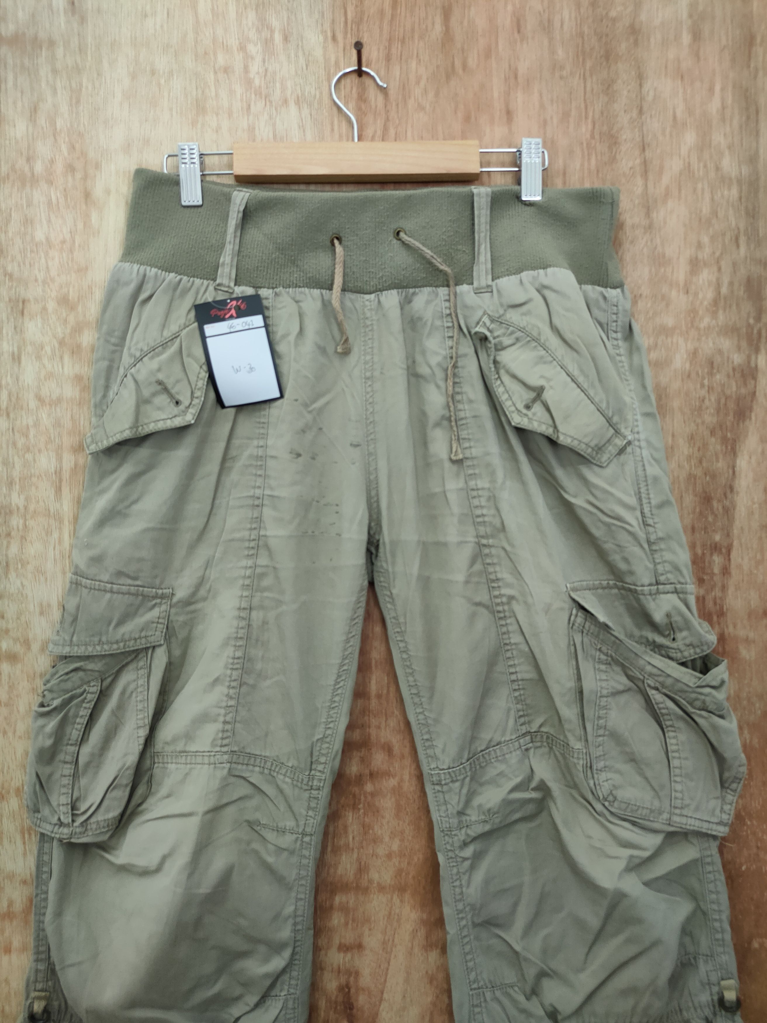 Japanese Brand DL japan vintage distressed cargo spring pants #46-043 Size 32" / US 10 / IT 46 - 3 Thumbnail