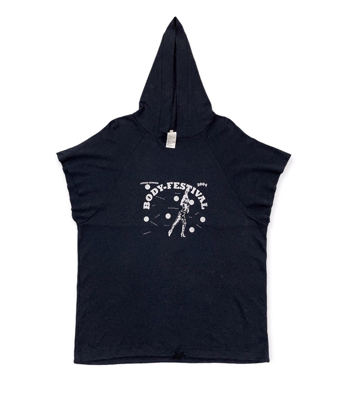 image of Gaspard Yurkievich Ss04 Oversized Sleeveless Hoodie in Indigo, Men's (Size Medium)