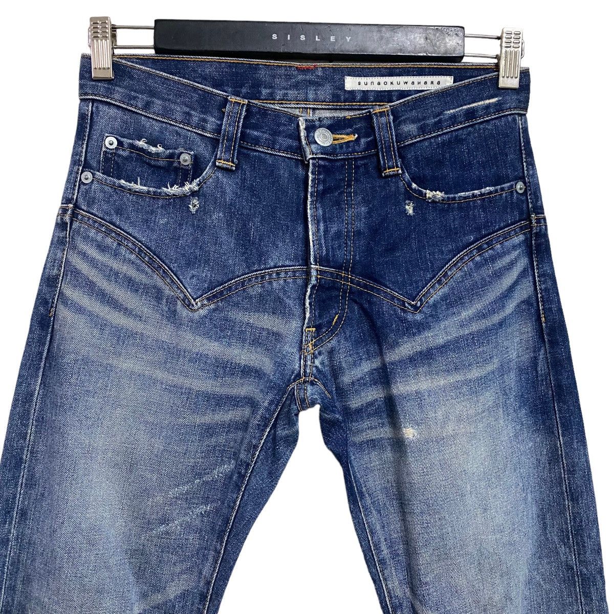 Issey Miyake Sunaokuwahara Distressed Denim Selvedge Jeans Size US 28 / EU 44 - 3 Thumbnail