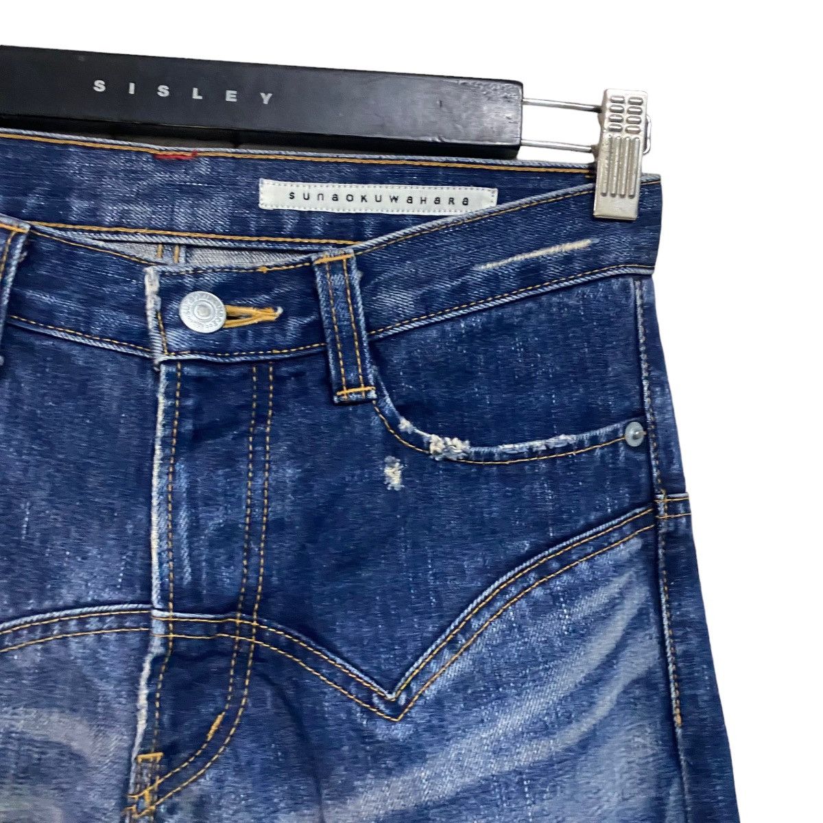 Issey Miyake Sunaokuwahara Distressed Denim Selvedge Jeans Size US 28 / EU 44 - 4 Thumbnail