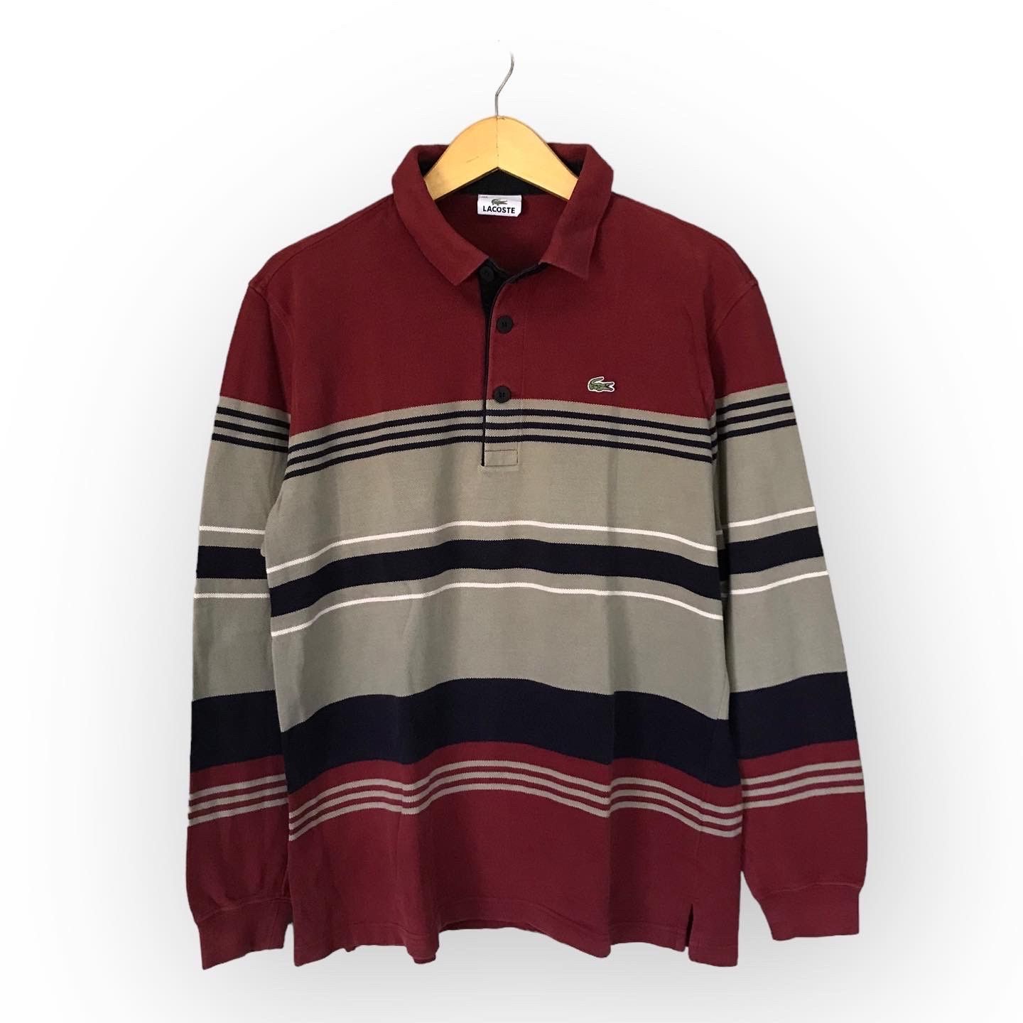 Vintage Y2k Lacoste polo longsleeve stripes
