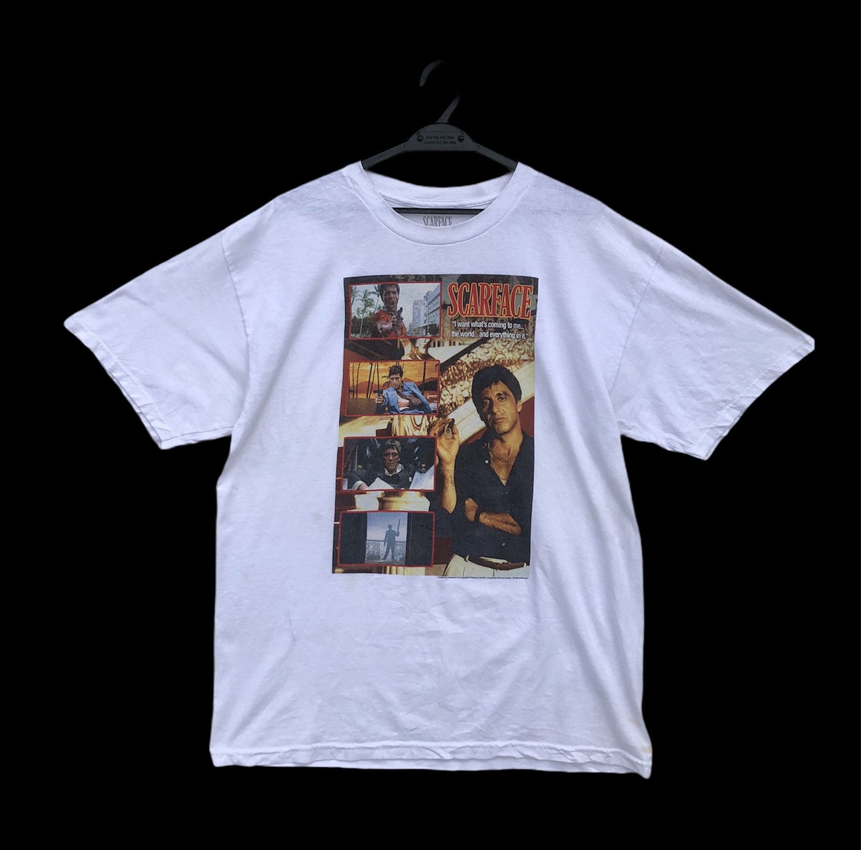 RARE🔥SCARFACE TONY MONTANA SCENE BIG PRINT TEE