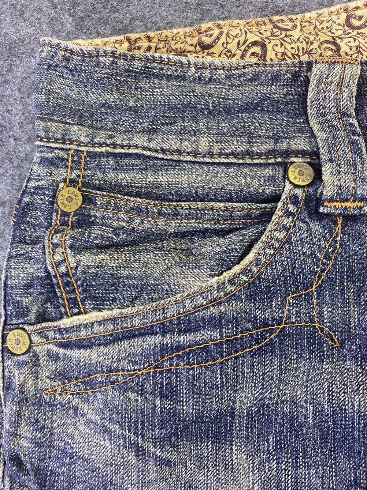 Edwin EDWIN 503 BLUE TRIP FLARE RUSTY WASH DENIM - J781 Size US 32 / EU 48 - 4 Thumbnail