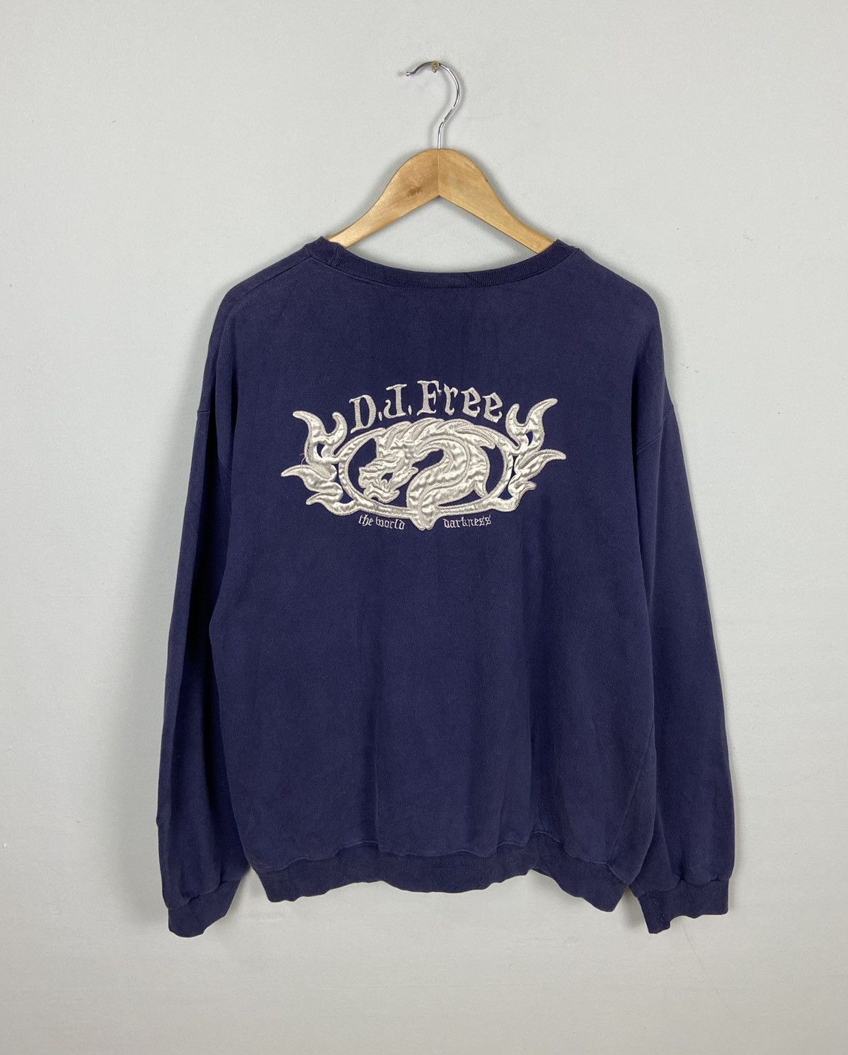 DJ Free The World Darkness Dragon Pull Over Sweatshirt