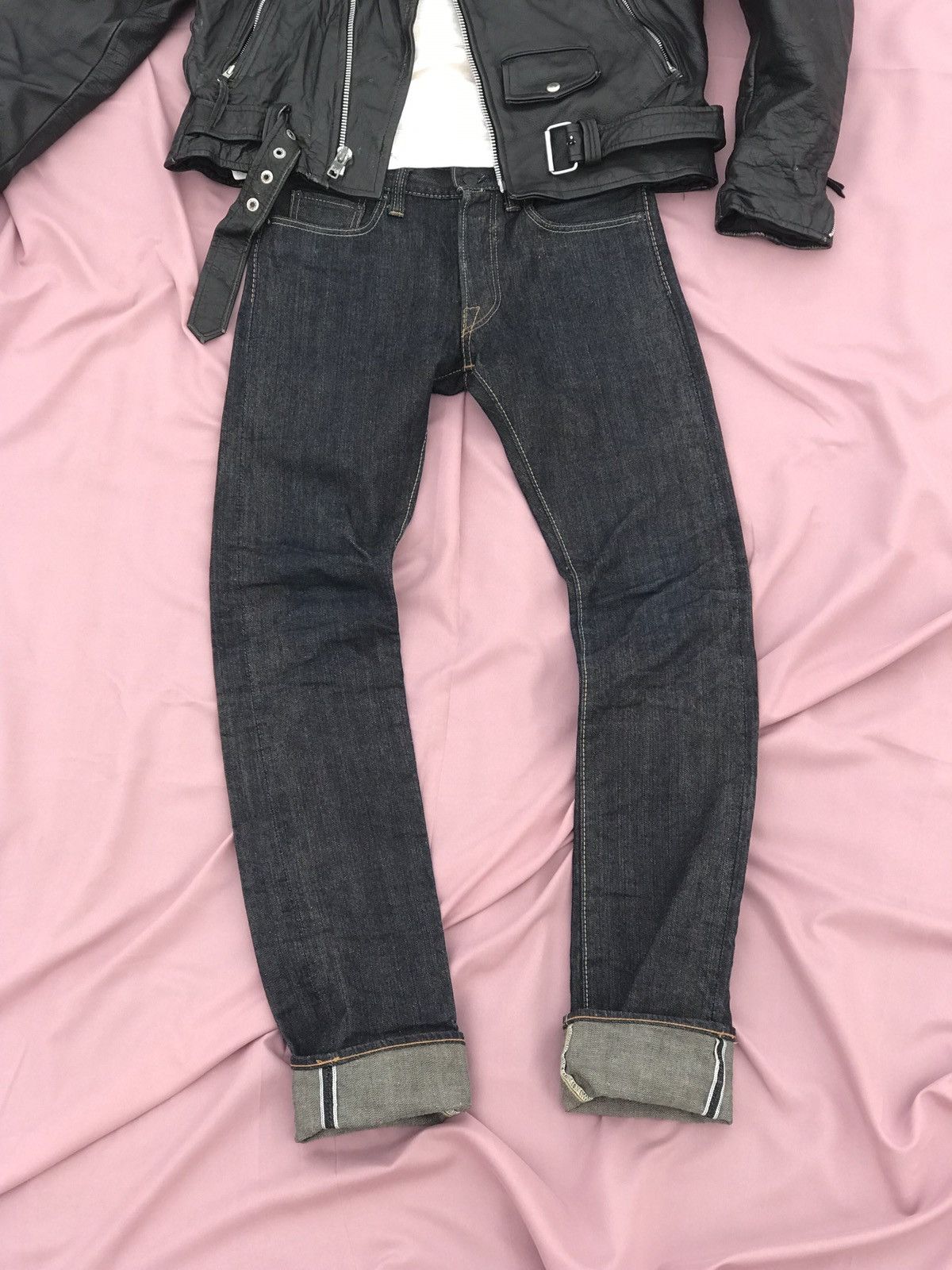 Pure Blue Japan PURE BLUE JAPAN ARTISANAL INDIGO PURE DYED SELVEDGE JEANS Size US 29 - 2 Thumbnail