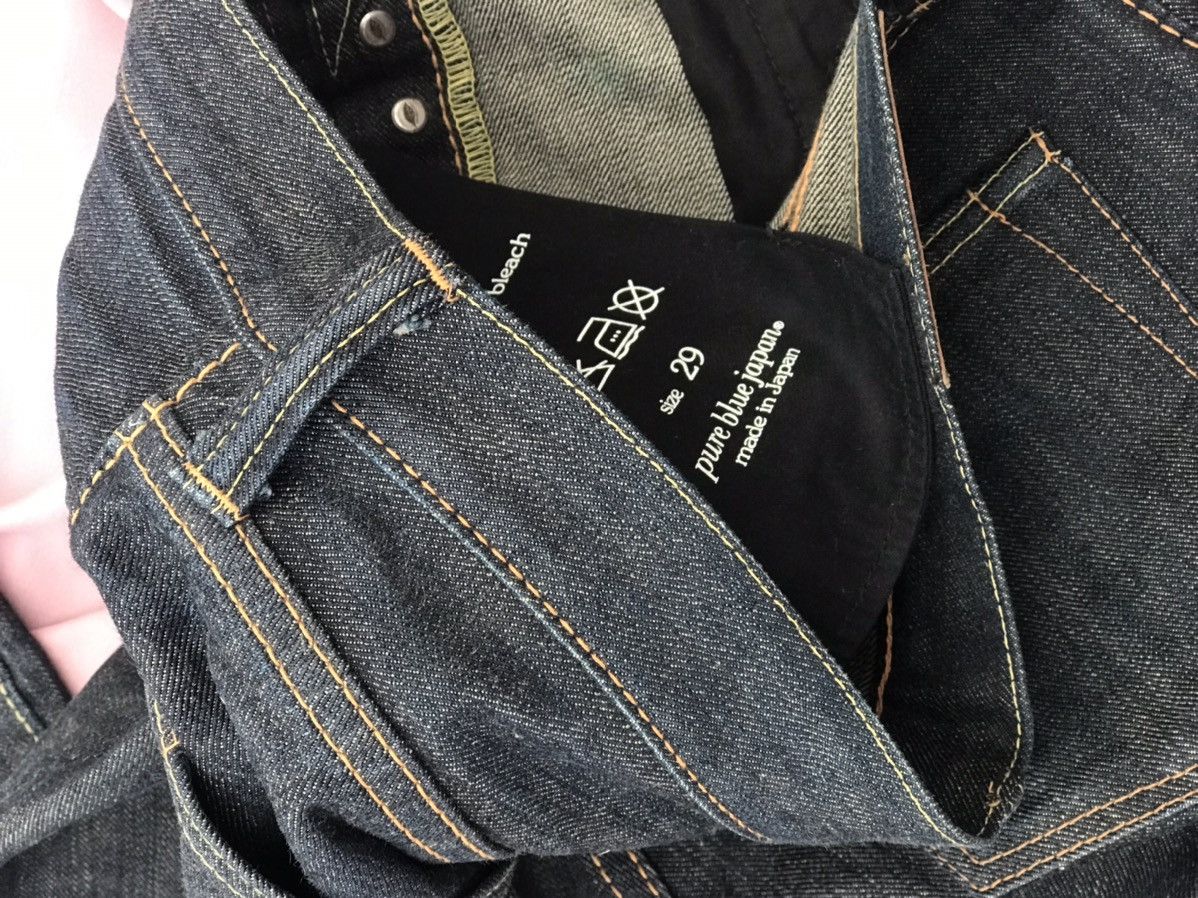 Pure Blue Japan PURE BLUE JAPAN ARTISANAL INDIGO PURE DYED SELVEDGE JEANS Size US 29 - 5 Thumbnail