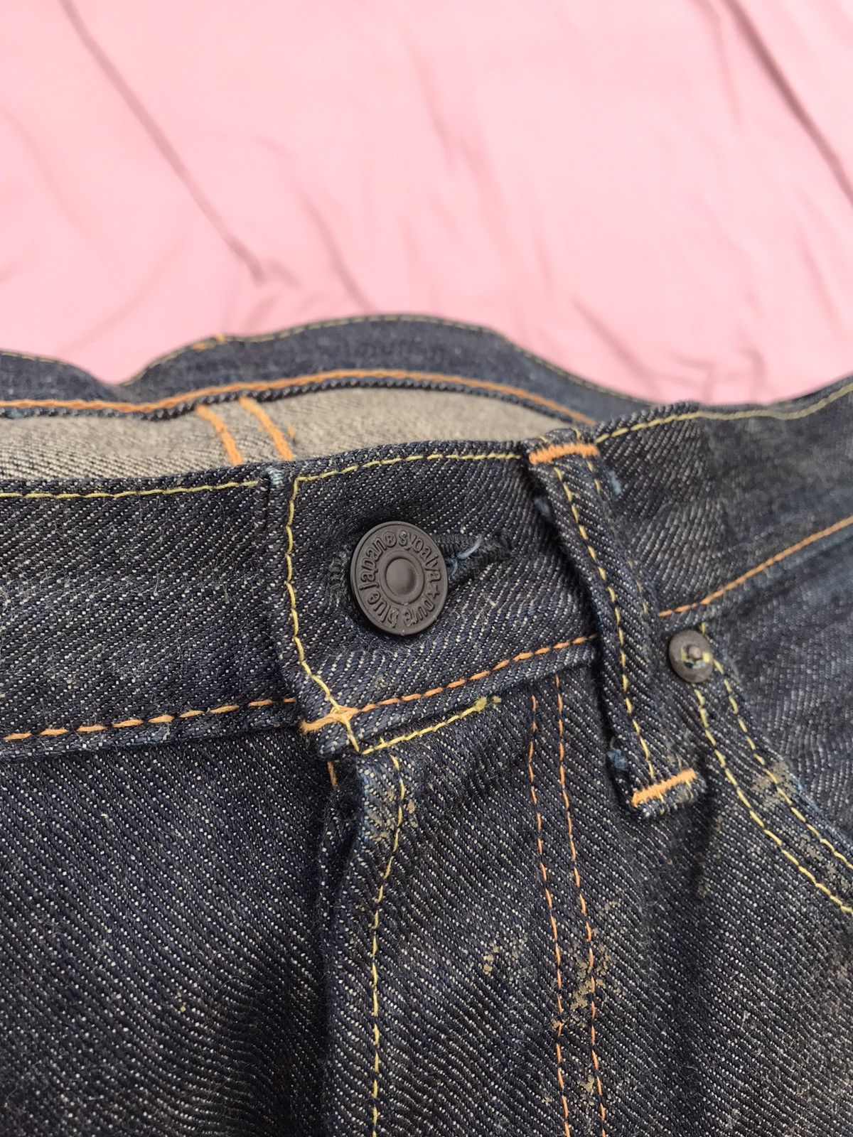 Pure Blue Japan PURE BLUE JAPAN ARTISANAL INDIGO PURE DYED SELVEDGE JEANS Size US 29 - 7 Thumbnail