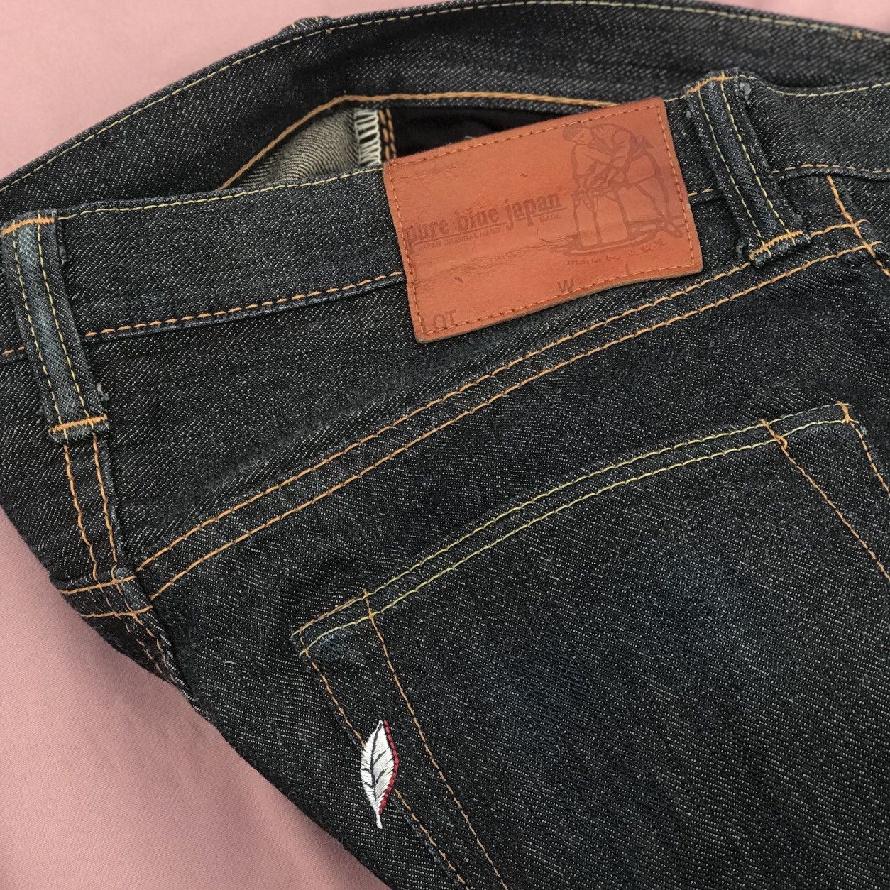 Pure Blue Japan PURE BLUE JAPAN ARTISANAL INDIGO PURE DYED SELVEDGE JEANS Size US 29 - 4 Thumbnail