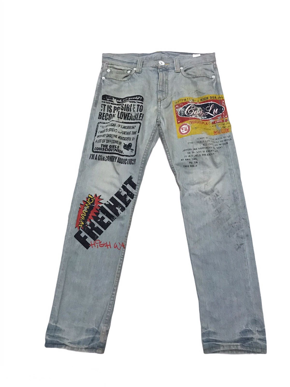 Japanese Brand Over print denim pant Size US 34 / EU 50 - 5 Thumbnail