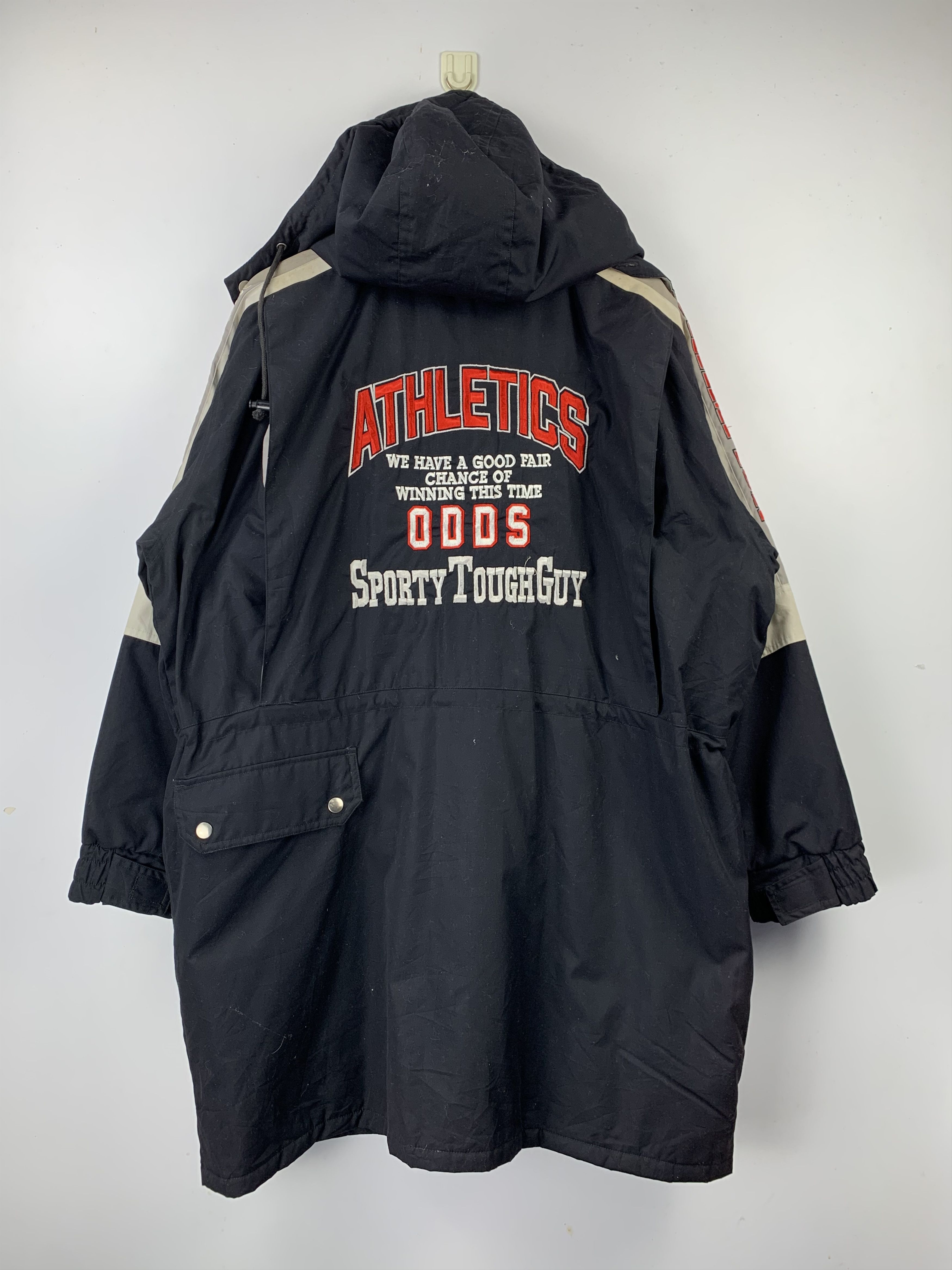 Vintage Vintage 90s Athletic Hoodie Bomber Jacket Size US L / EU 52-54 / 3 - 2 Thumbnail