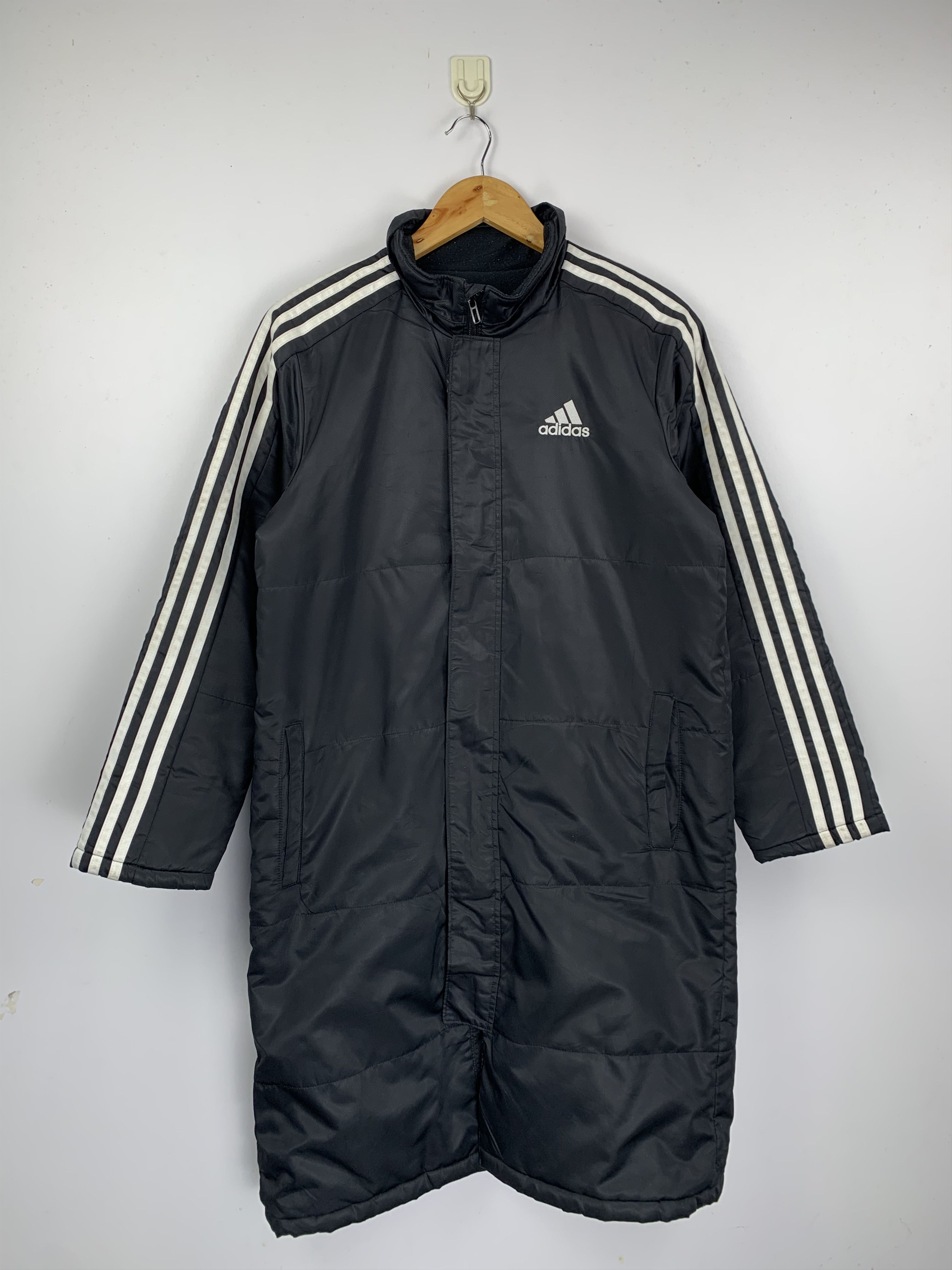 Adidas Vintage 90s Adidas Sherpa Long Jacket J1594 Size US L / EU 52-54 / 3 - 1 Thumbnail