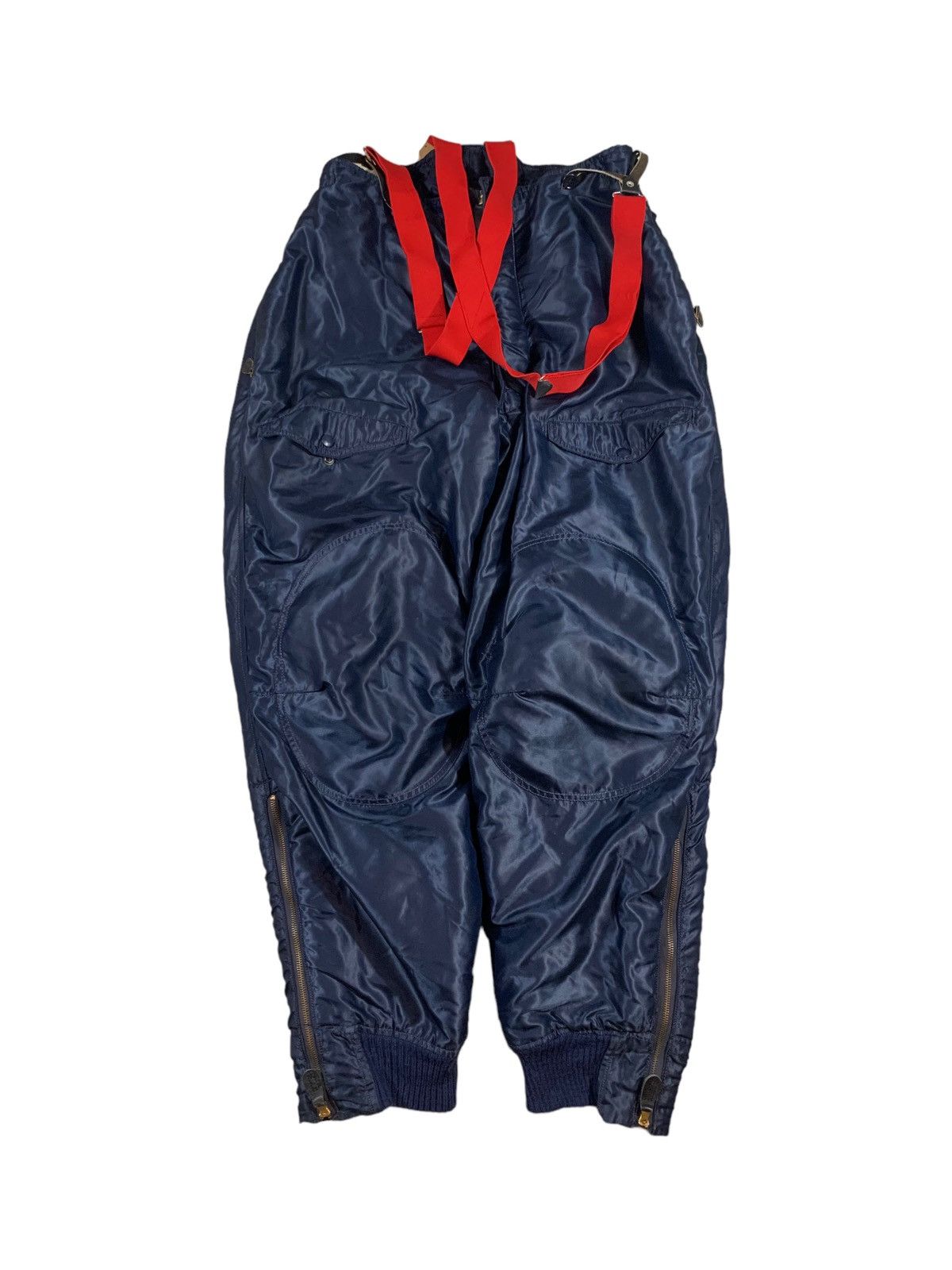Vintage Vintage 50s USAF F-1A Trousers Navy Blue With Suspenders Size US 38 / EU 54 - 1 Thumbnail
