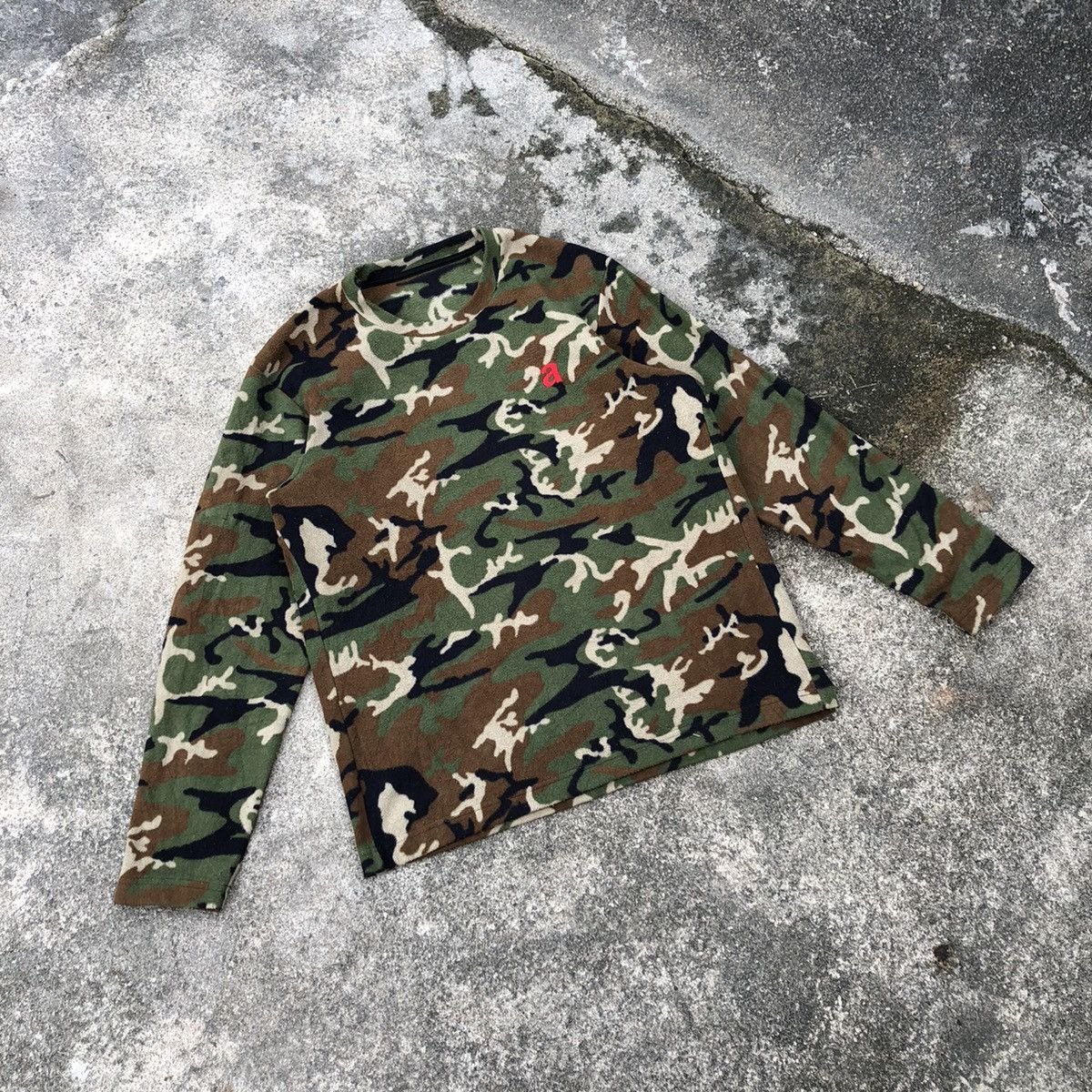 Andy Warhol × Japanese Brand × Uniqlo Rare Andy Warhol Mini OG Signature "a" Camo Fleece Shirts Size US M / EU 48-50 / 2 - 1 Thumbnail