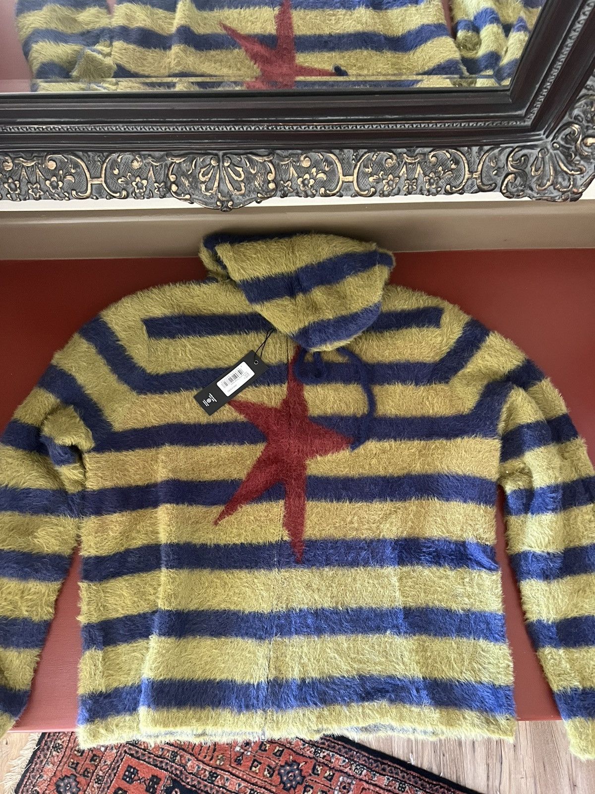 Jaded London Jaded London Sonic Strip Knit Hoodie | Grailed
