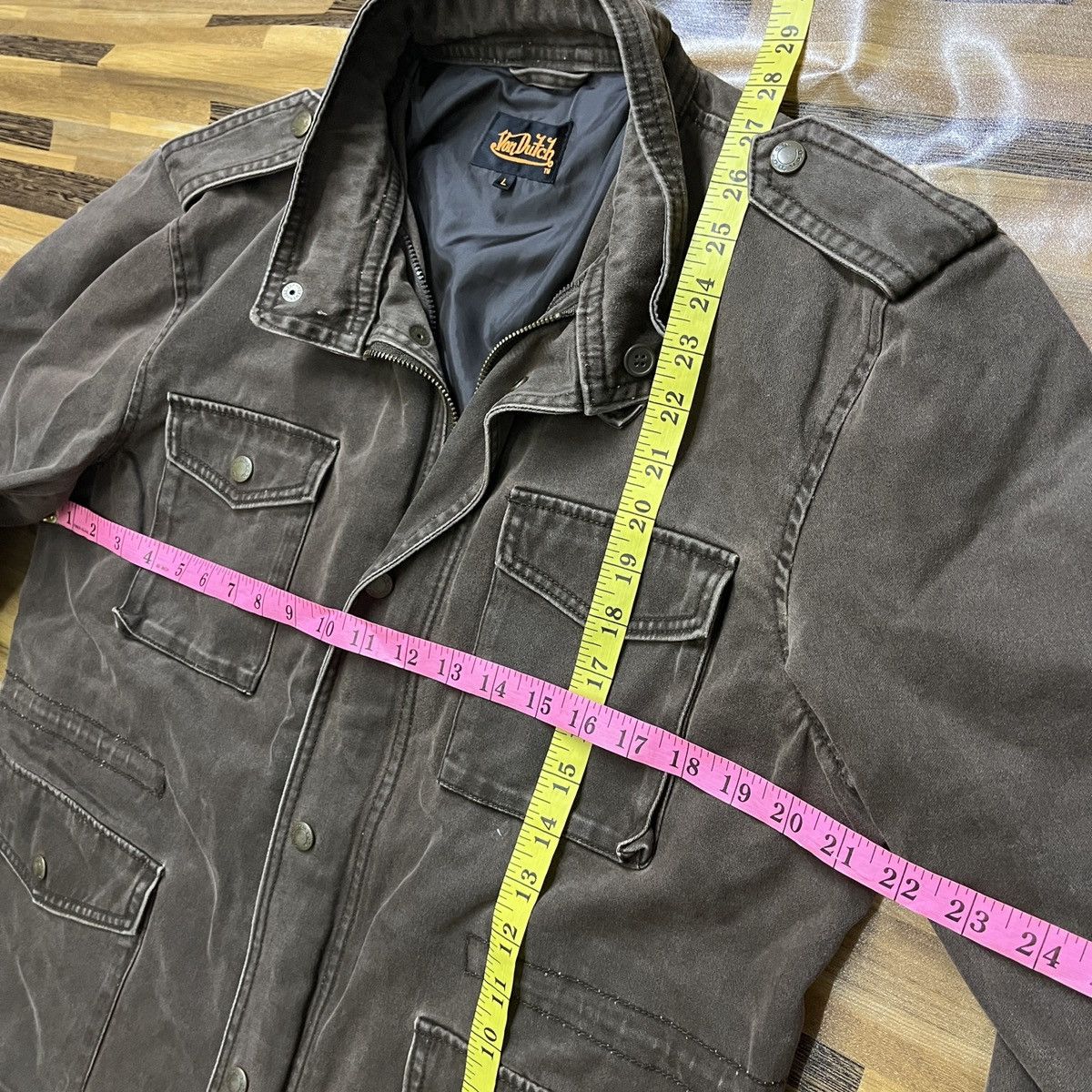 Vintage × Von Dutch Vintage 1990s Von Dutch Pockets Chore Jacket Size US L / EU 52-54 / 3 - 3 Thumbnail