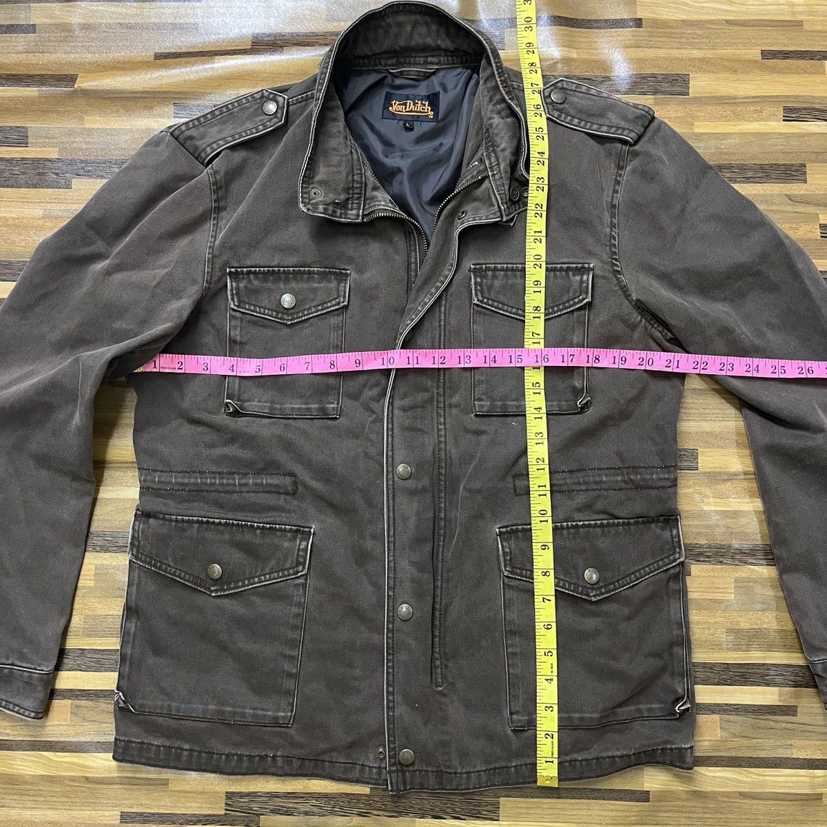 Vintage × Von Dutch Vintage 1990s Von Dutch Pockets Chore Jacket Size US L / EU 52-54 / 3 - 4 Thumbnail