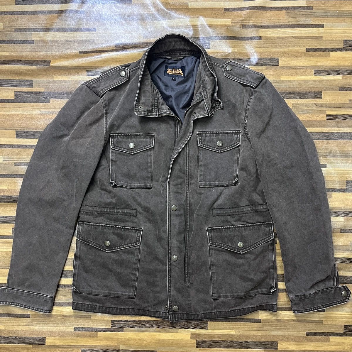 Vintage × Von Dutch Vintage 1990s Von Dutch Pockets Chore Jacket Size US L / EU 52-54 / 3 - 17 Thumbnail