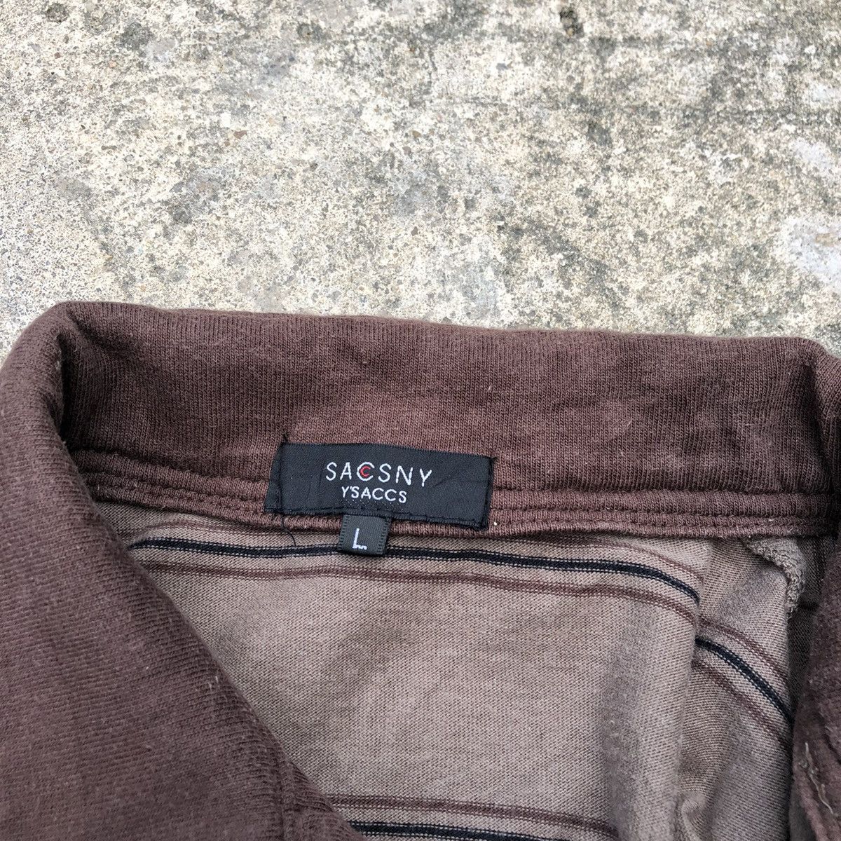 Designer × Vintage × Yohji Yamamoto Vintage Sacsny Y'Saccs Yohji Yamamoto Stripes Polo Shirts Size US M / EU 48-50 / 2 - 11 Thumbnail