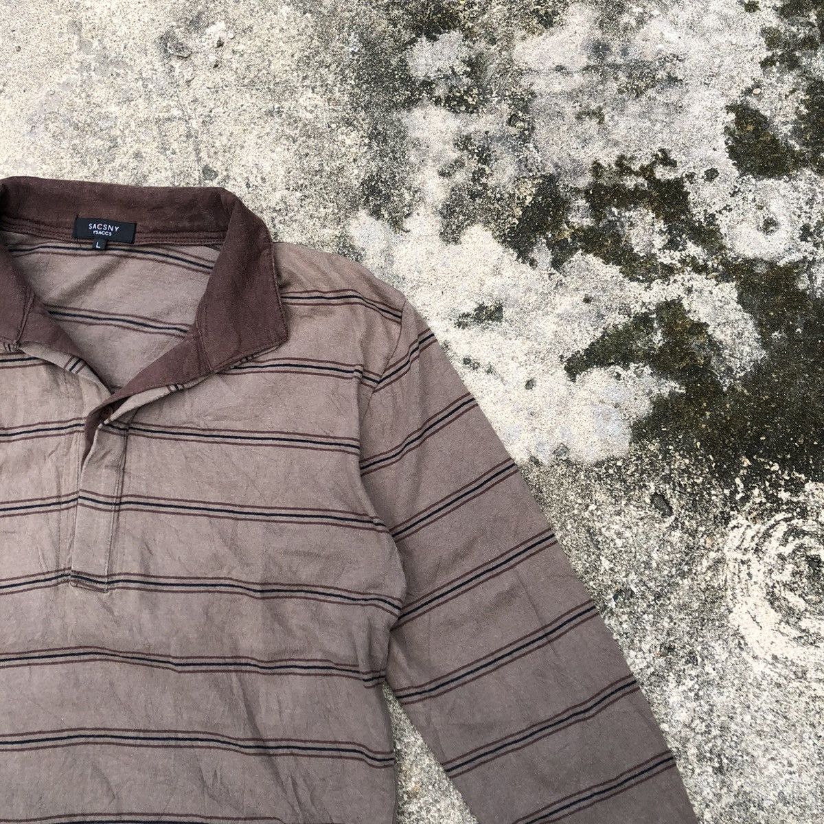 Designer × Vintage × Yohji Yamamoto Vintage Sacsny Y'Saccs Yohji Yamamoto Stripes Polo Shirts Size US M / EU 48-50 / 2 - 5 Thumbnail