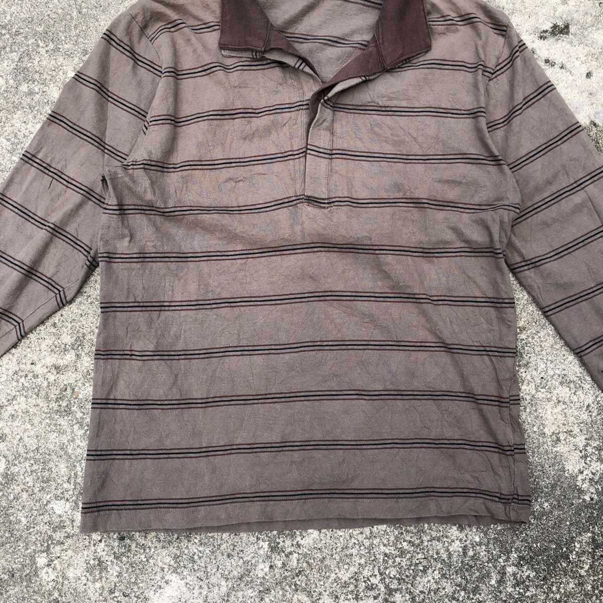 Designer × Vintage × Yohji Yamamoto Vintage Sacsny Y'Saccs Yohji Yamamoto Stripes Polo Shirts Size US M / EU 48-50 / 2 - 3 Thumbnail