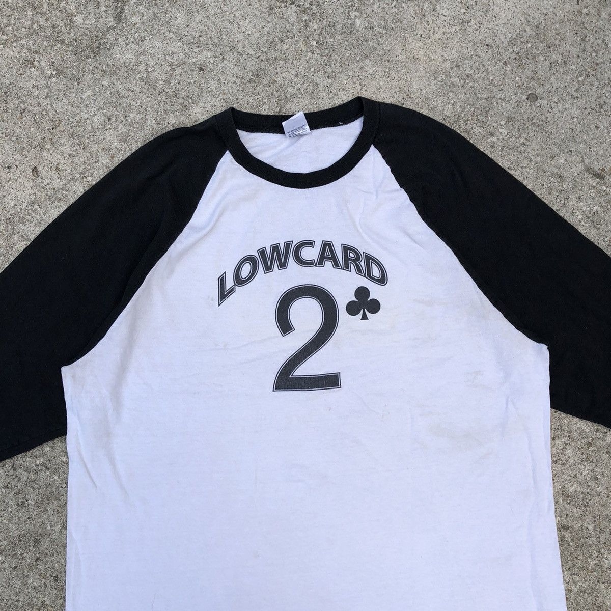 Anvil × Vintage Vintage 90s Lowcard 2 Club Raglan Three Quarter Tee By Anvil Size US XL / EU 56 / 4 - 2 Thumbnail