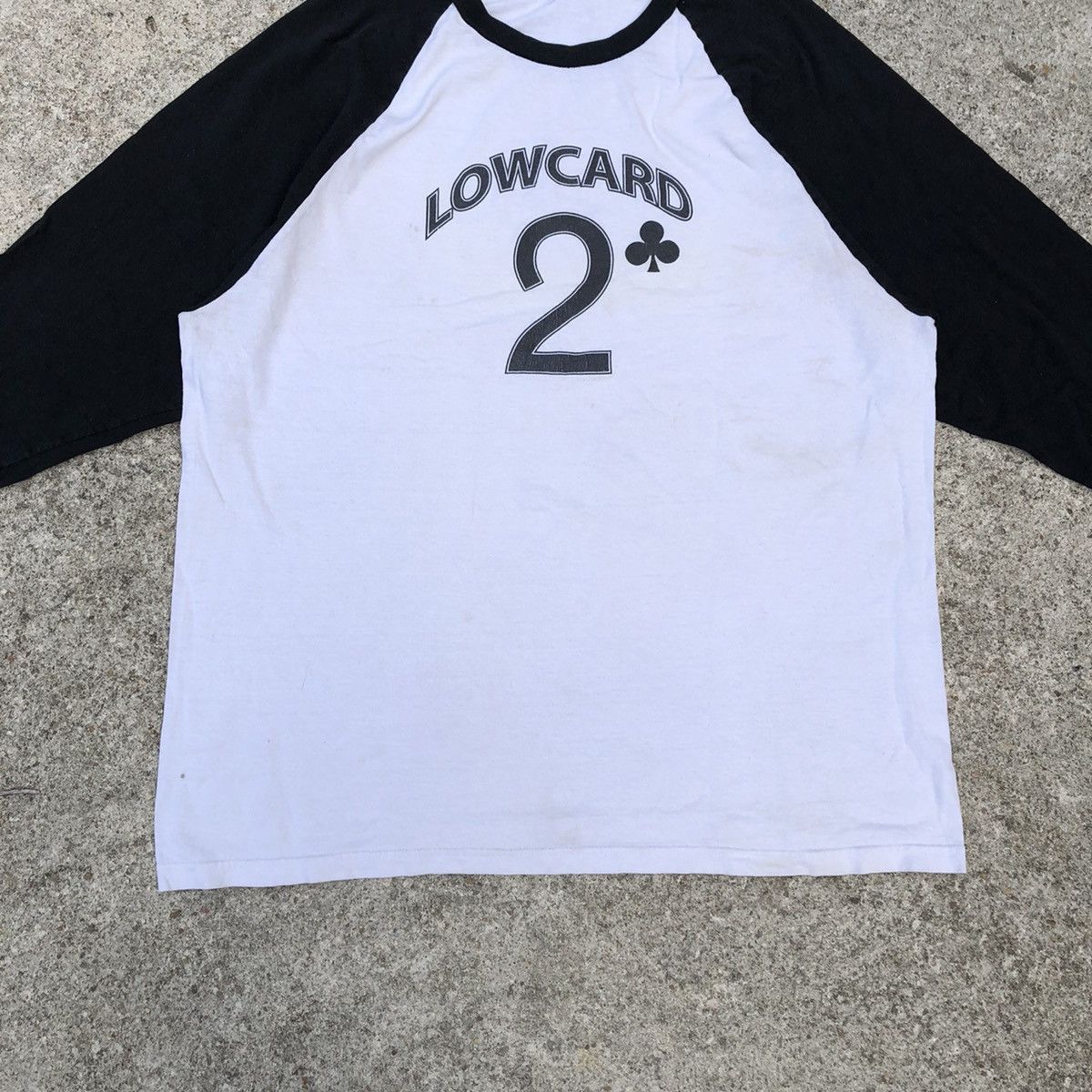 Anvil × Vintage Vintage 90s Lowcard 2 Club Raglan Three Quarter Tee By Anvil Size US XL / EU 56 / 4 - 3 Thumbnail