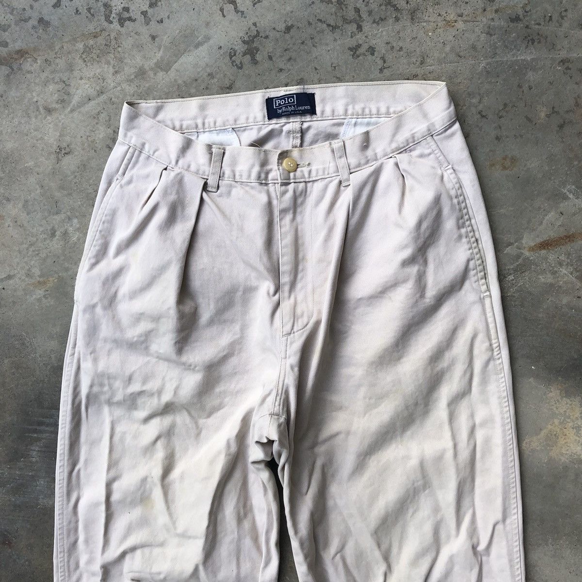 Polo Ralph Lauren × Ralph Lauren 🔥Thrash🔥Distress🔥Polo Chinos USA Made Casual Workers Pants Size US 28 / EU 44 - 2 Thumbnail