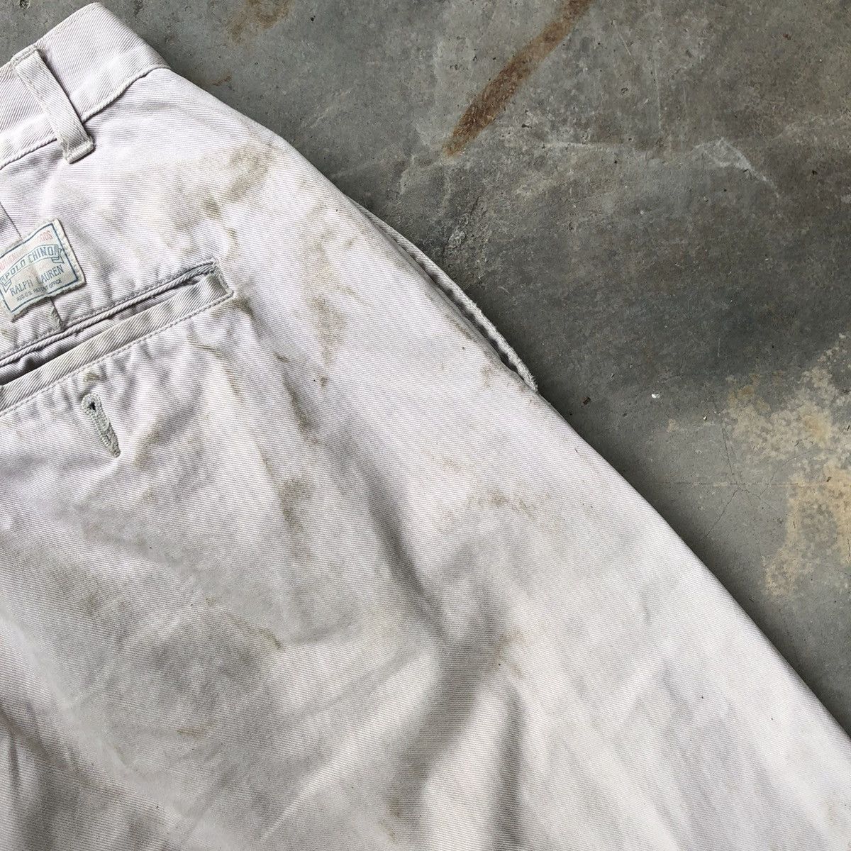 Polo Ralph Lauren × Ralph Lauren 🔥Thrash🔥Distress🔥Polo Chinos USA Made Casual Workers Pants Size US 28 / EU 44 - 15 Thumbnail
