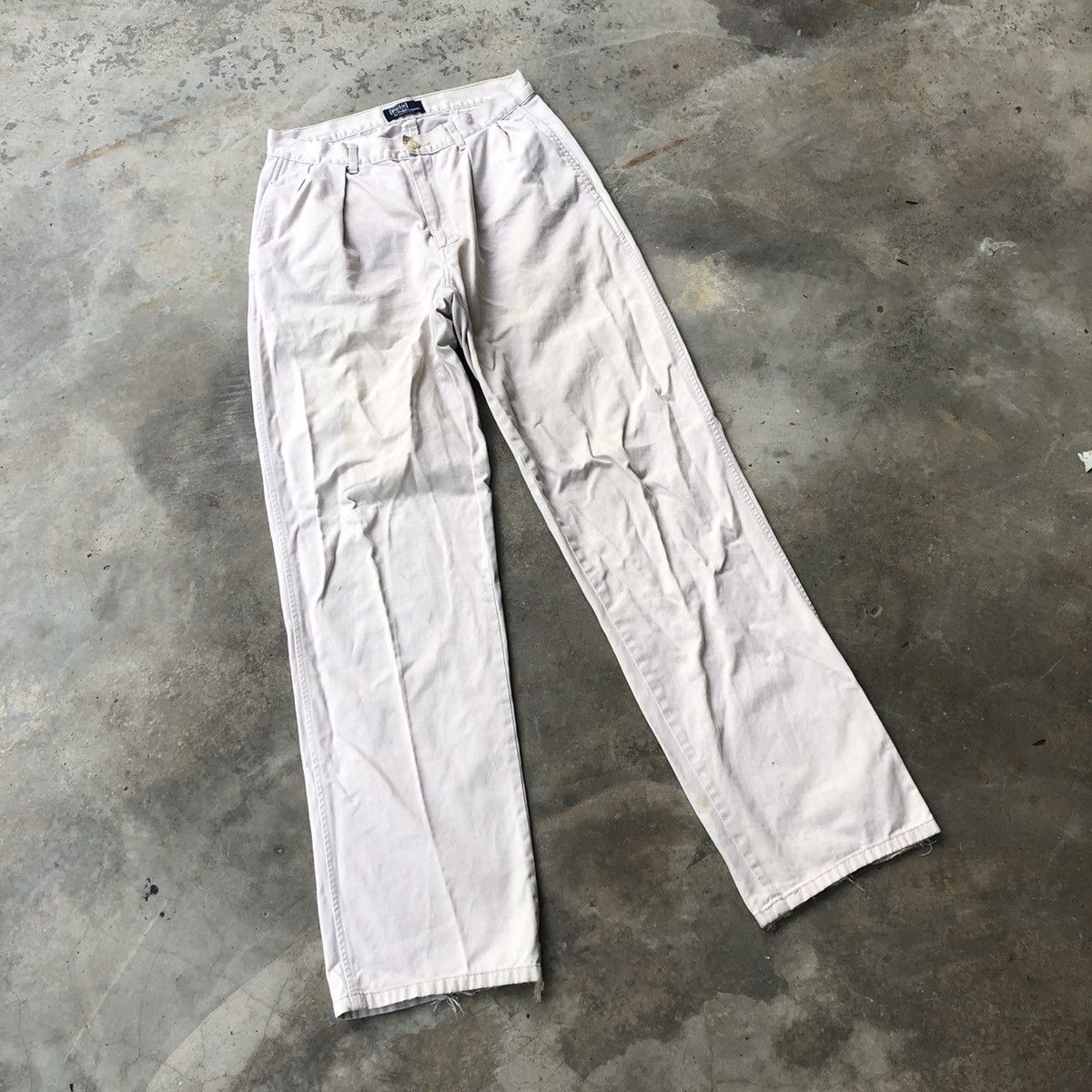Polo Ralph Lauren × Ralph Lauren 🔥Thrash🔥Distress🔥Polo Chinos USA Made Casual Workers Pants Size US 28 / EU 44 - 1 Thumbnail