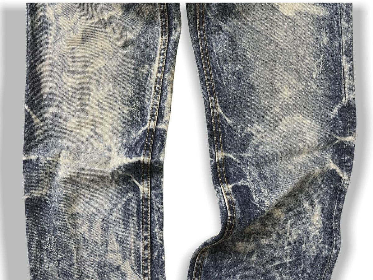 Bleach × Vintage INTERROGATION BLEACH DENIM JEANS AVANT GARDE Size US 32 / EU 48 - 8 Thumbnail