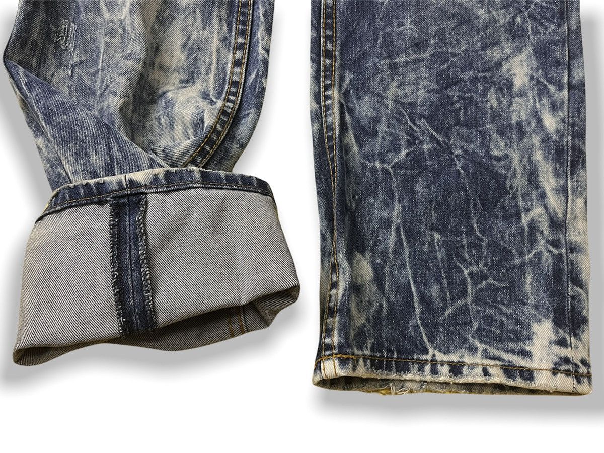 Bleach × Vintage INTERROGATION BLEACH DENIM JEANS AVANT GARDE Size US 32 / EU 48 - 9 Thumbnail