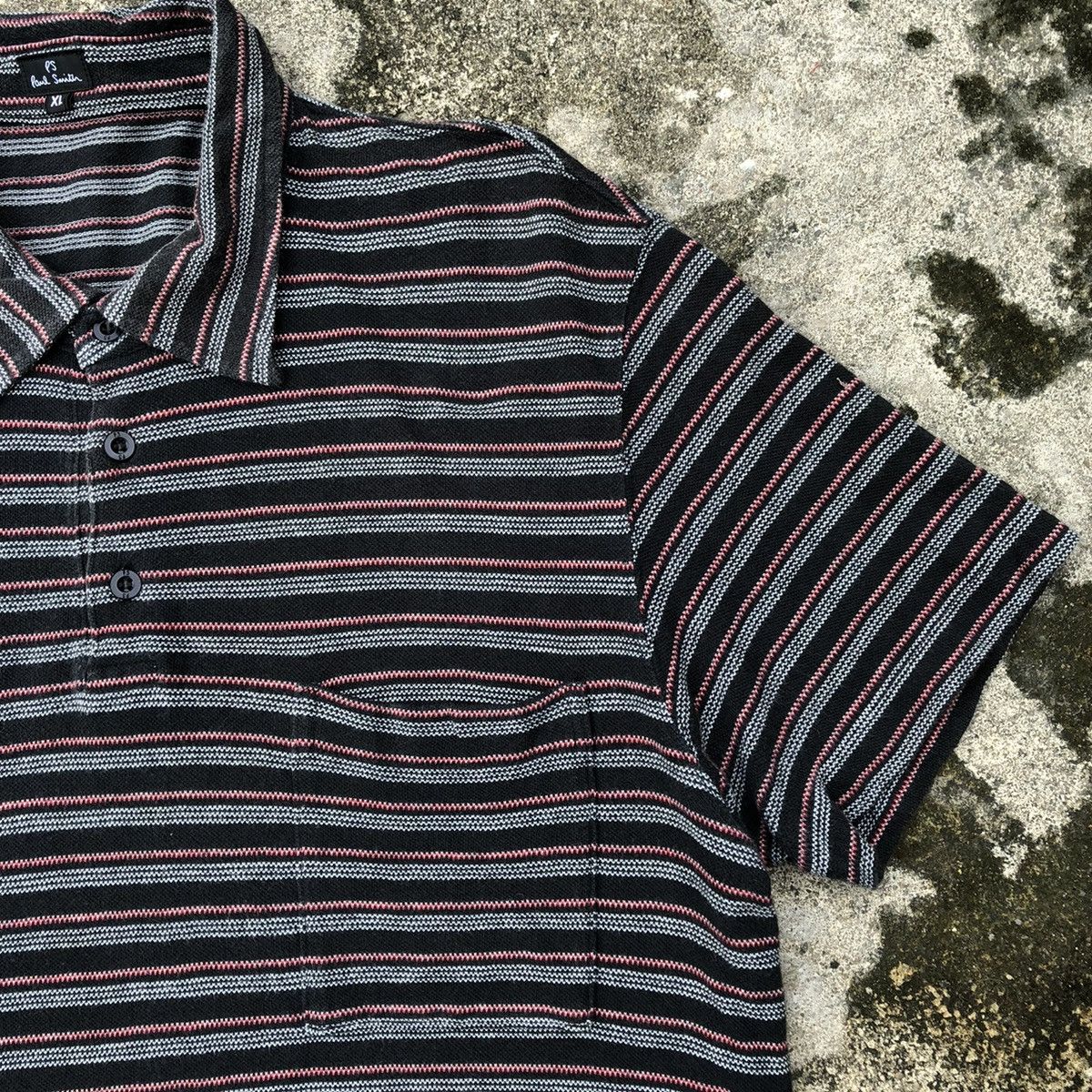 Designer × Paul Smith × Vintage Rare Vintage Paul Smith Single Pocket Stripes Polo Shirts Size US S / EU 44-46 / 1 - 4 Thumbnail