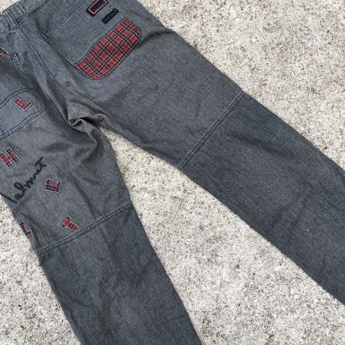 Designer × Karl Helmut × Vintage Karl Helmut Bushpants Styles Patchwork Spellout Denim Jeans Size US 30 / EU 46 - 9 Thumbnail