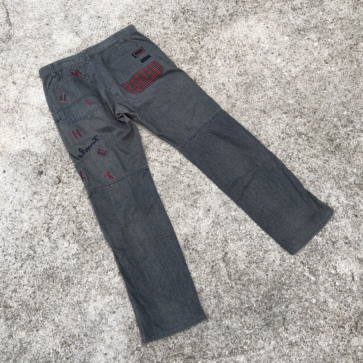 Designer × Karl Helmut × Vintage Karl Helmut Bushpants Styles Patchwork Spellout Denim Jeans Size US 30 / EU 46 - 7 Thumbnail