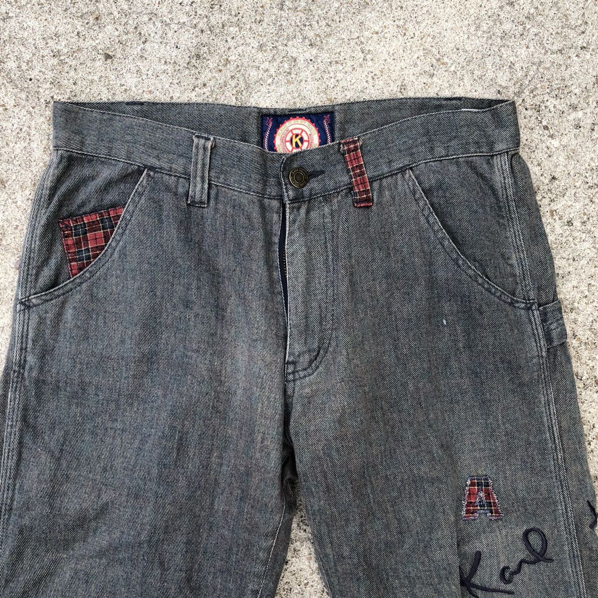 Designer × Karl Helmut × Vintage Karl Helmut Bushpants Styles Patchwork Spellout Denim Jeans Size US 30 / EU 46 - 5 Thumbnail