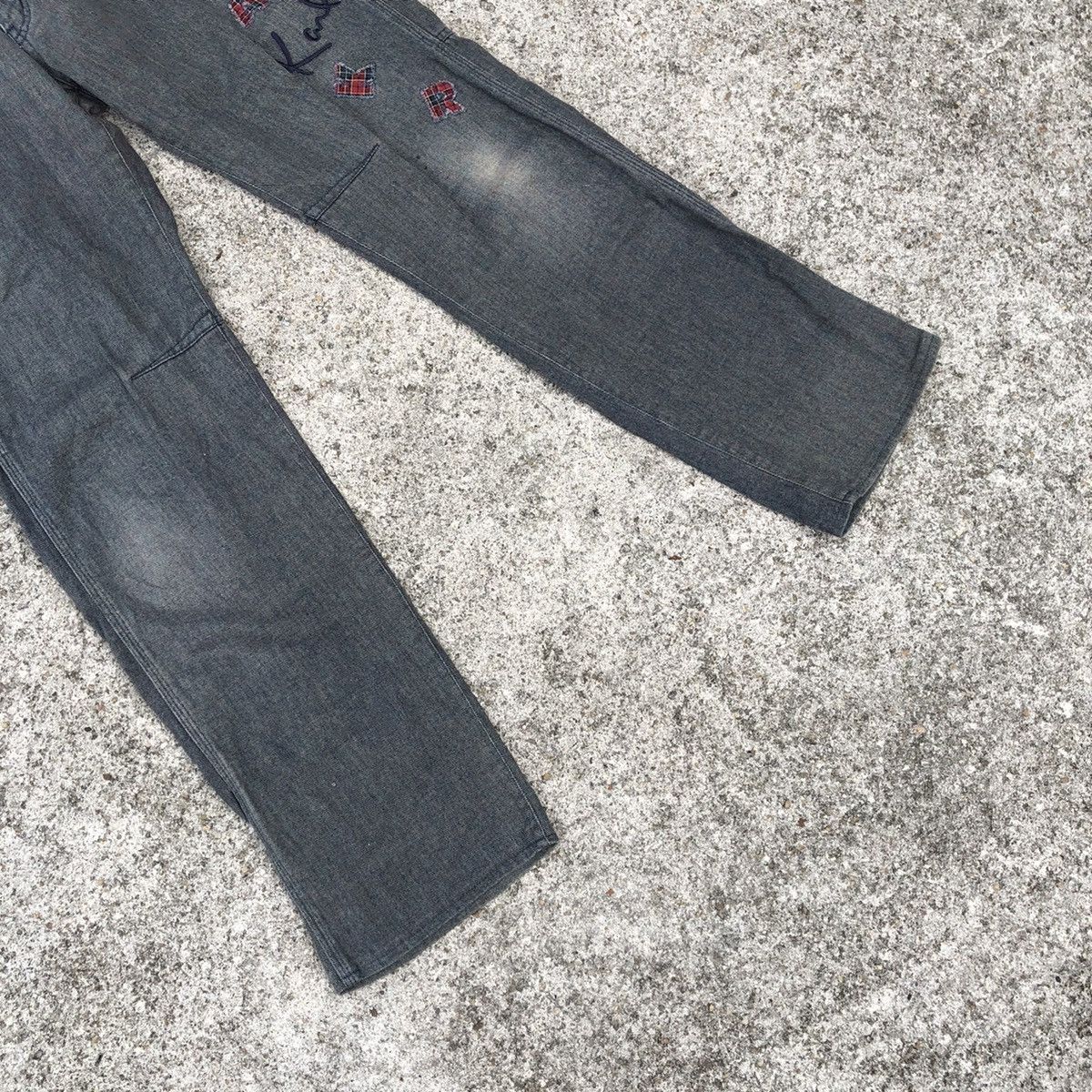 Designer × Karl Helmut × Vintage Karl Helmut Bushpants Styles Patchwork Spellout Denim Jeans Size US 30 / EU 46 - 4 Thumbnail