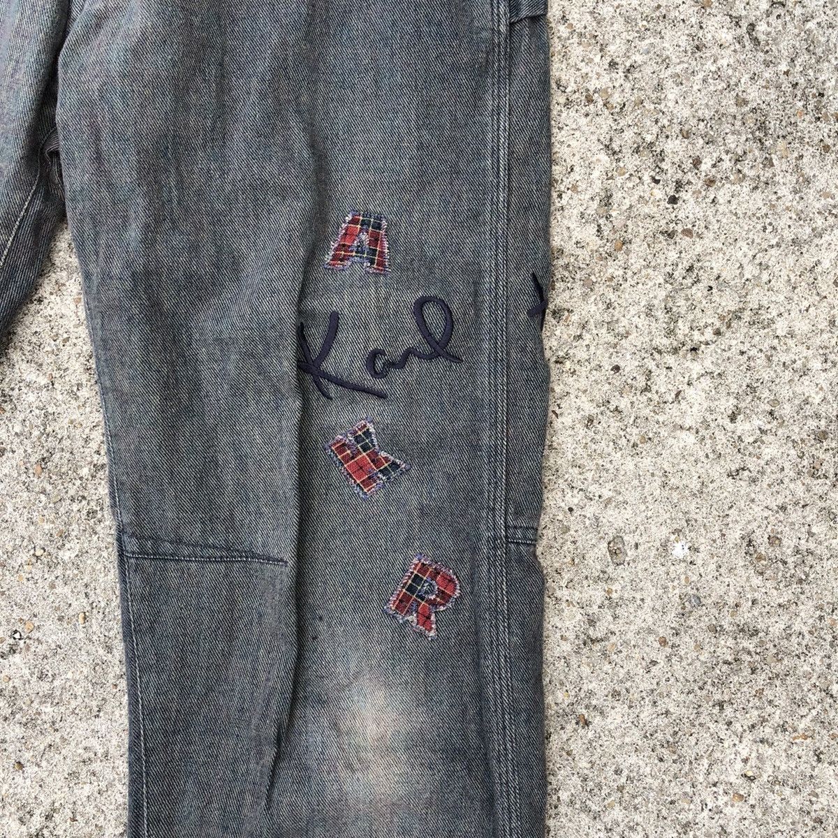 Designer × Karl Helmut × Vintage Karl Helmut Bushpants Styles Patchwork Spellout Denim Jeans Size US 30 / EU 46 - 6 Thumbnail