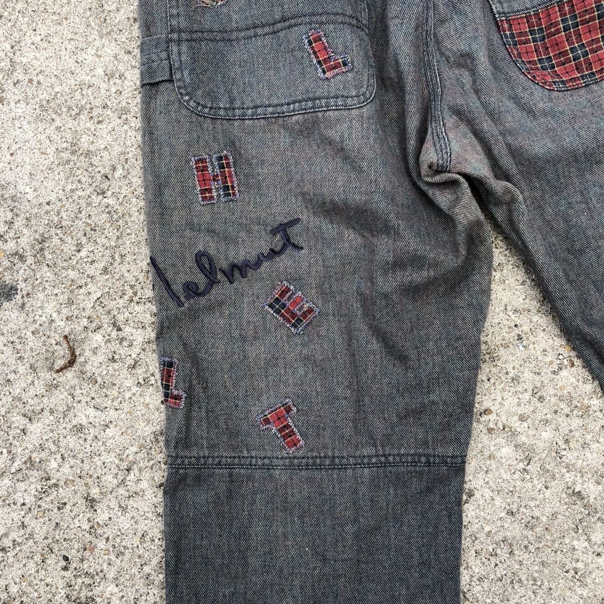 Designer × Karl Helmut × Vintage Karl Helmut Bushpants Styles Patchwork Spellout Denim Jeans Size US 30 / EU 46 - 13 Thumbnail