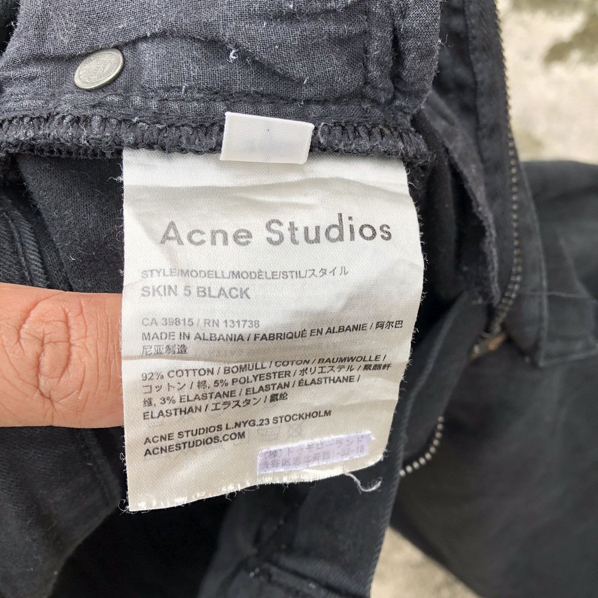 Acne Studios × Japanese Brand × Vintage Rare Vintage ACNE STUDIOS Women Skinny Slim Fit Jeans Size 26" / US 2 / IT 38 - 11 Thumbnail