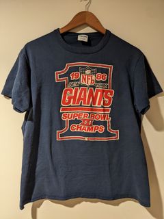 Vintage New York Giants shirt, NFL Superbowl grey graphic tee - AU Large