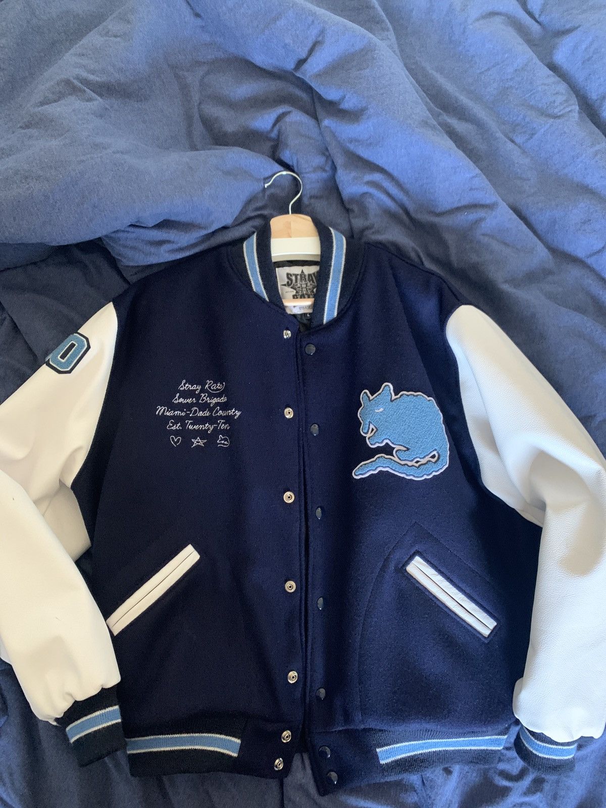 Stray Rats Stray Rats 10 year varsity jacket | Grailed