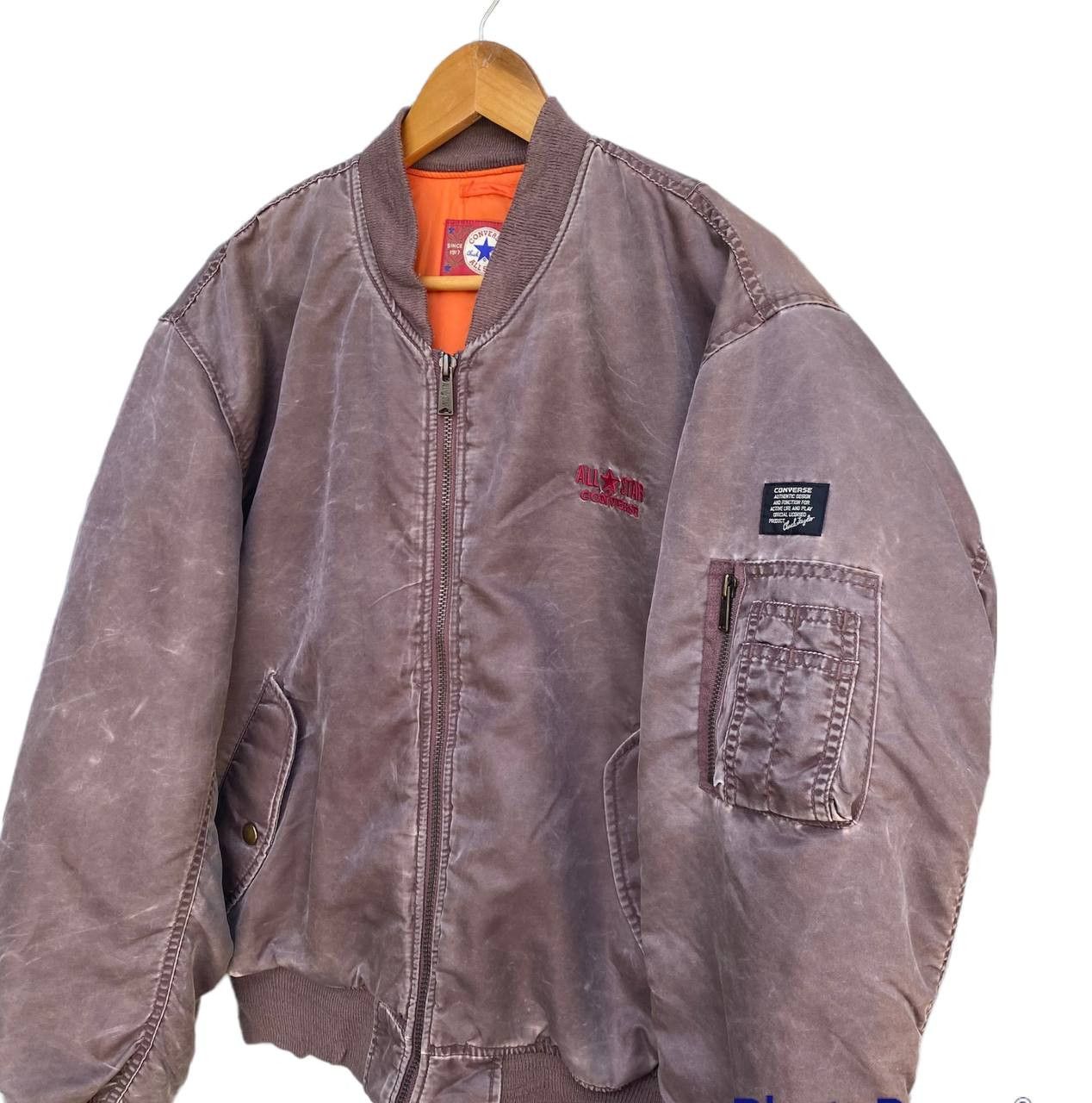 Vintage RARE Vintage Converse bomber jacket sun faded Size US M / EU 48-50 / 2 - 3 Thumbnail