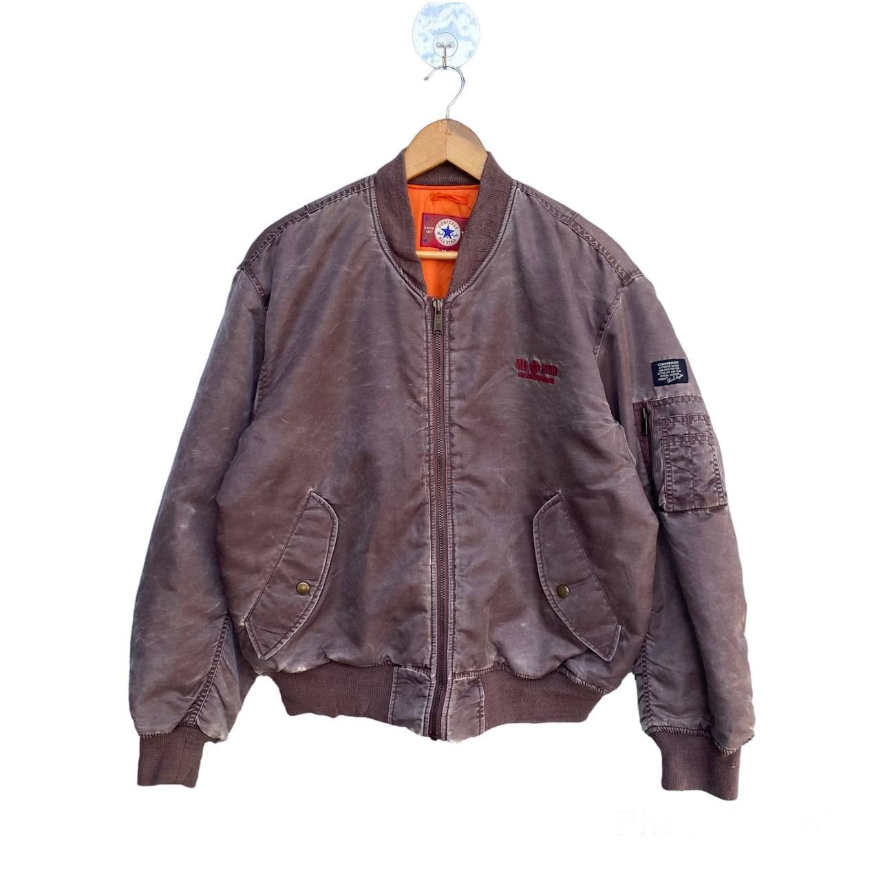 Vintage RARE Vintage Converse bomber jacket sun faded Size US M / EU 48-50 / 2 - 1 Thumbnail
