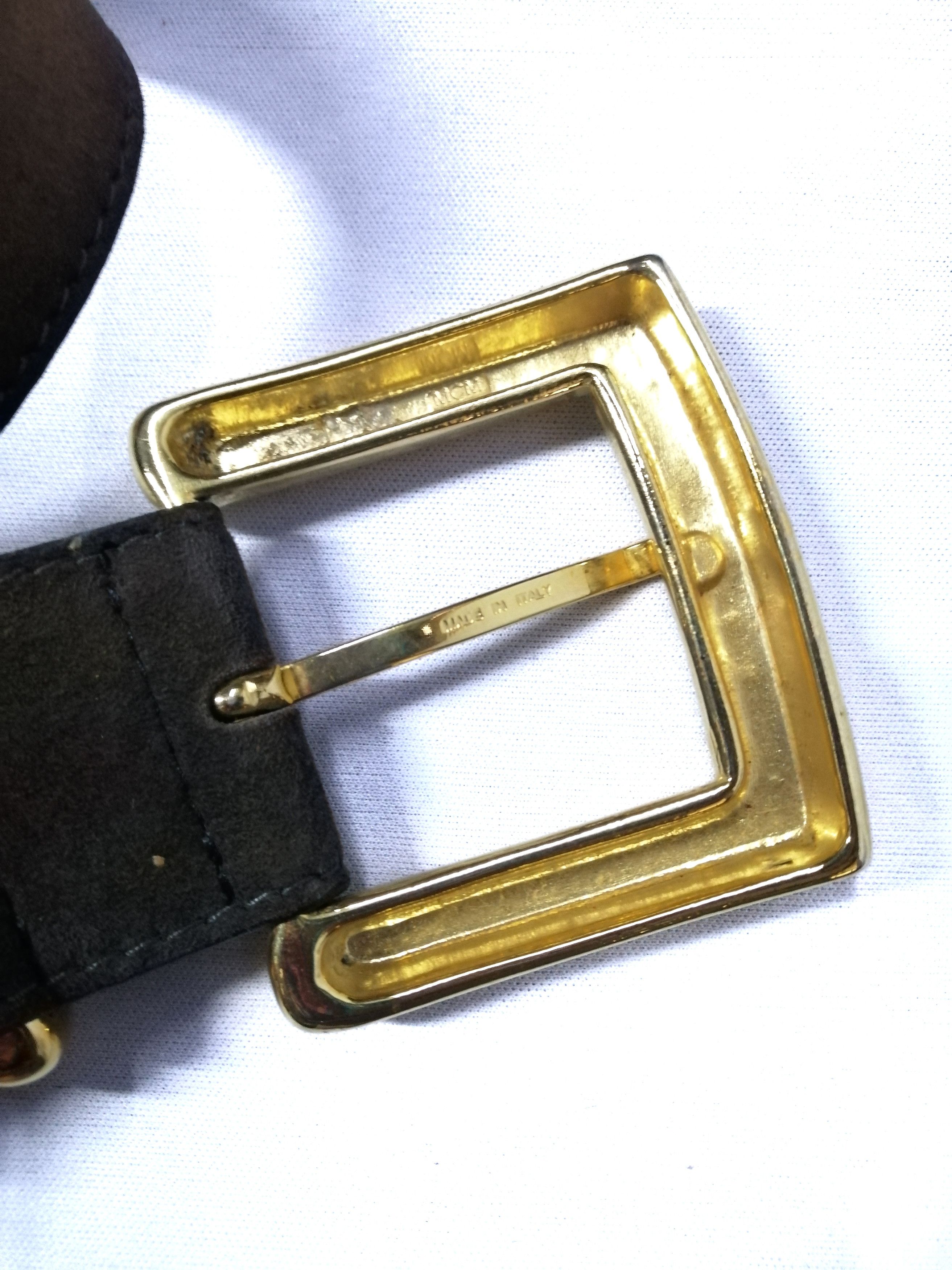 Escada Escada Gold Buckle Two Tone Genuine Leather/Bb Simon Size ONE SIZE - 4 Thumbnail