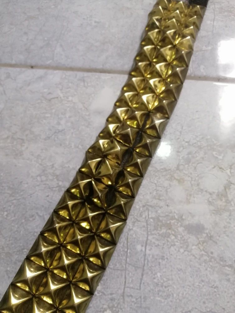 Japanese Brand Gold Buckle Spikes Suede Leather Punk Rock Size ONE SIZE - 4 Thumbnail