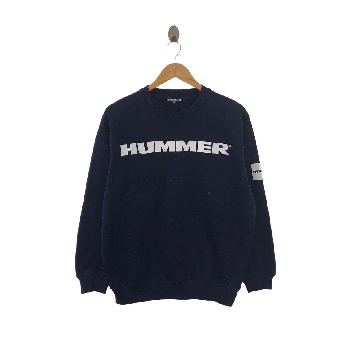 Vintage 90s HUMMER Big Brand Print Black Sweatshirt