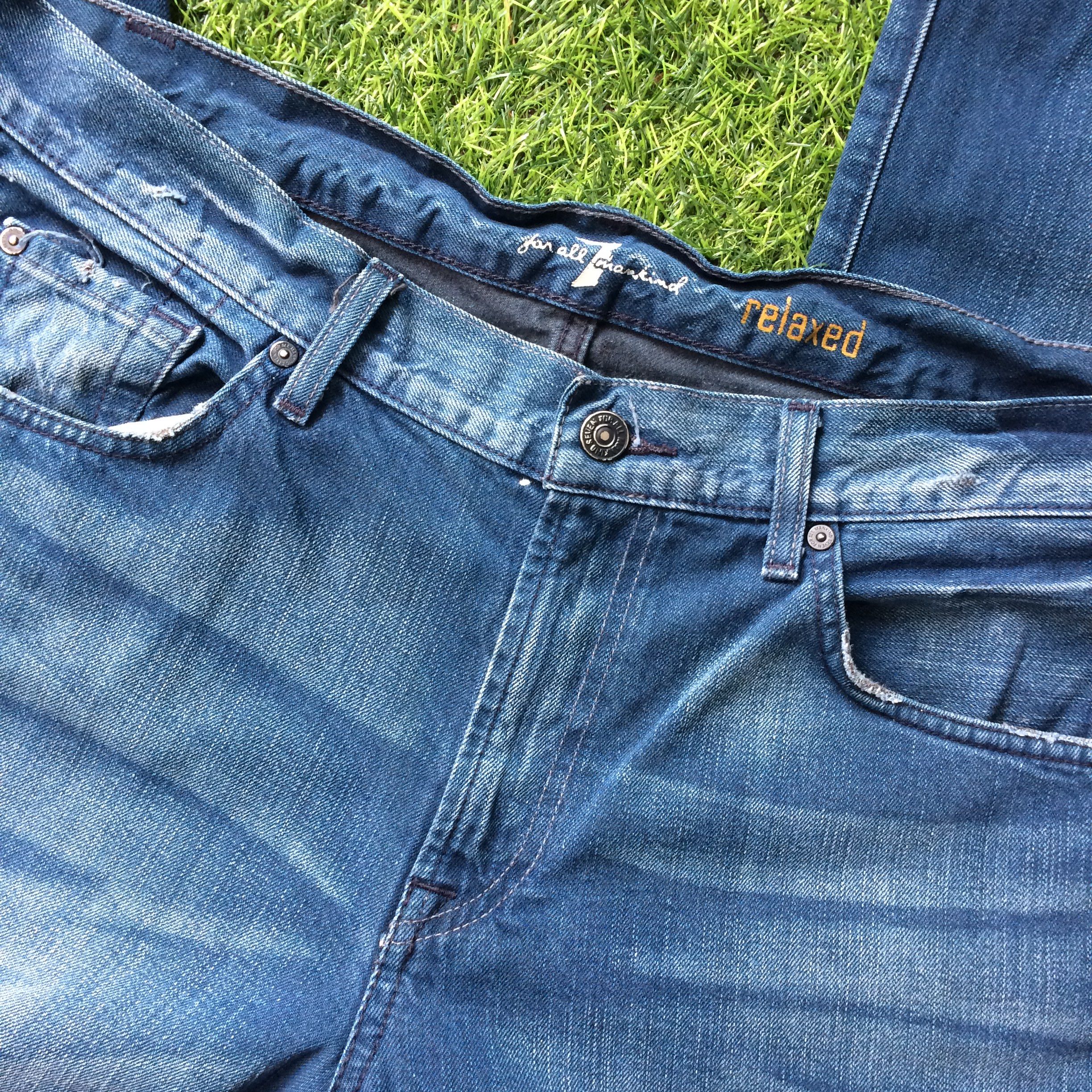 7 For All Mankind × Designer × Jean 7 For All Mankind Relaxed Straight Jeans A Pocket #B-968 Size US 34 / EU 50 - 5 Thumbnail